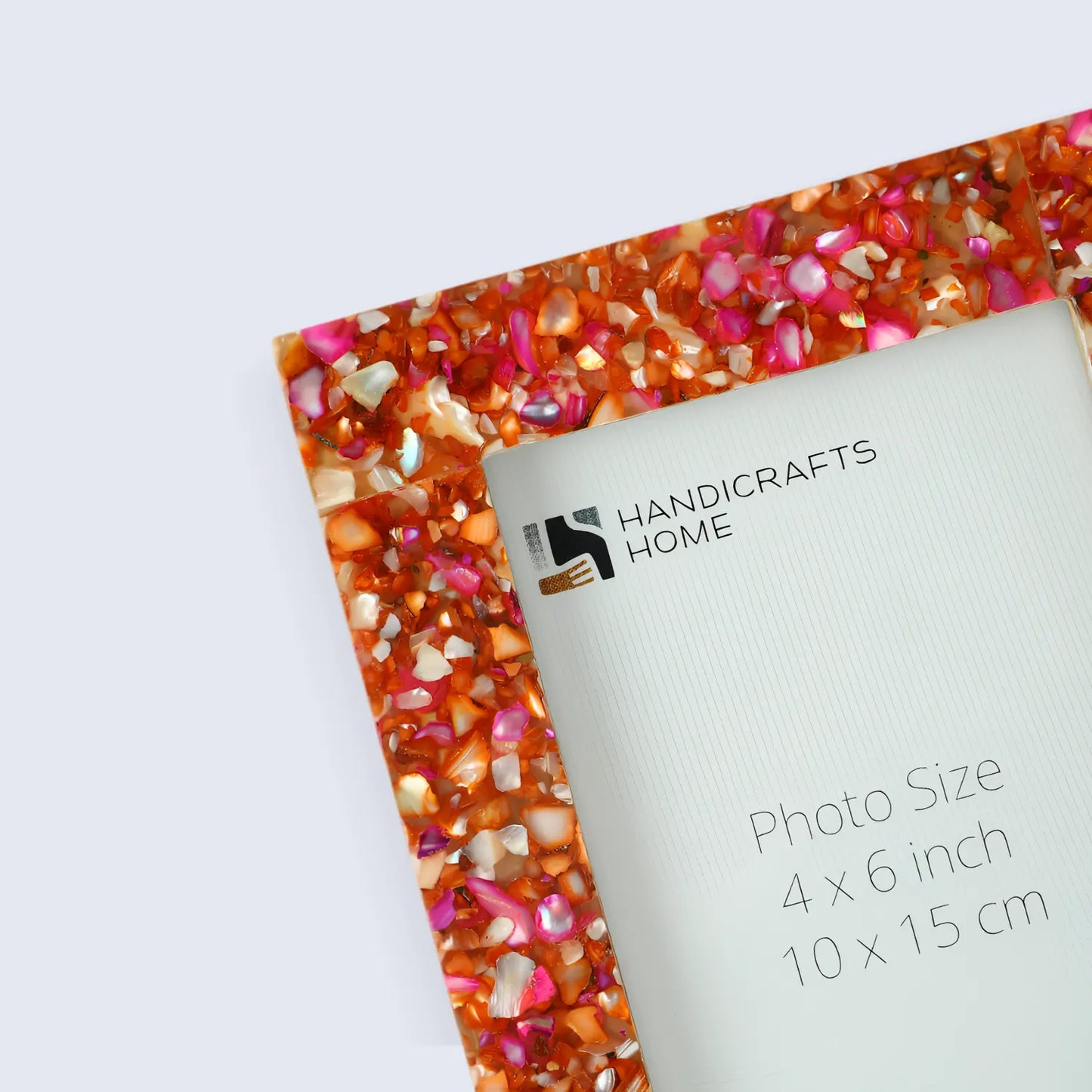 Mother of Pearl Crush Resin Inlay Picture Frame 4x6 in 4 Colors