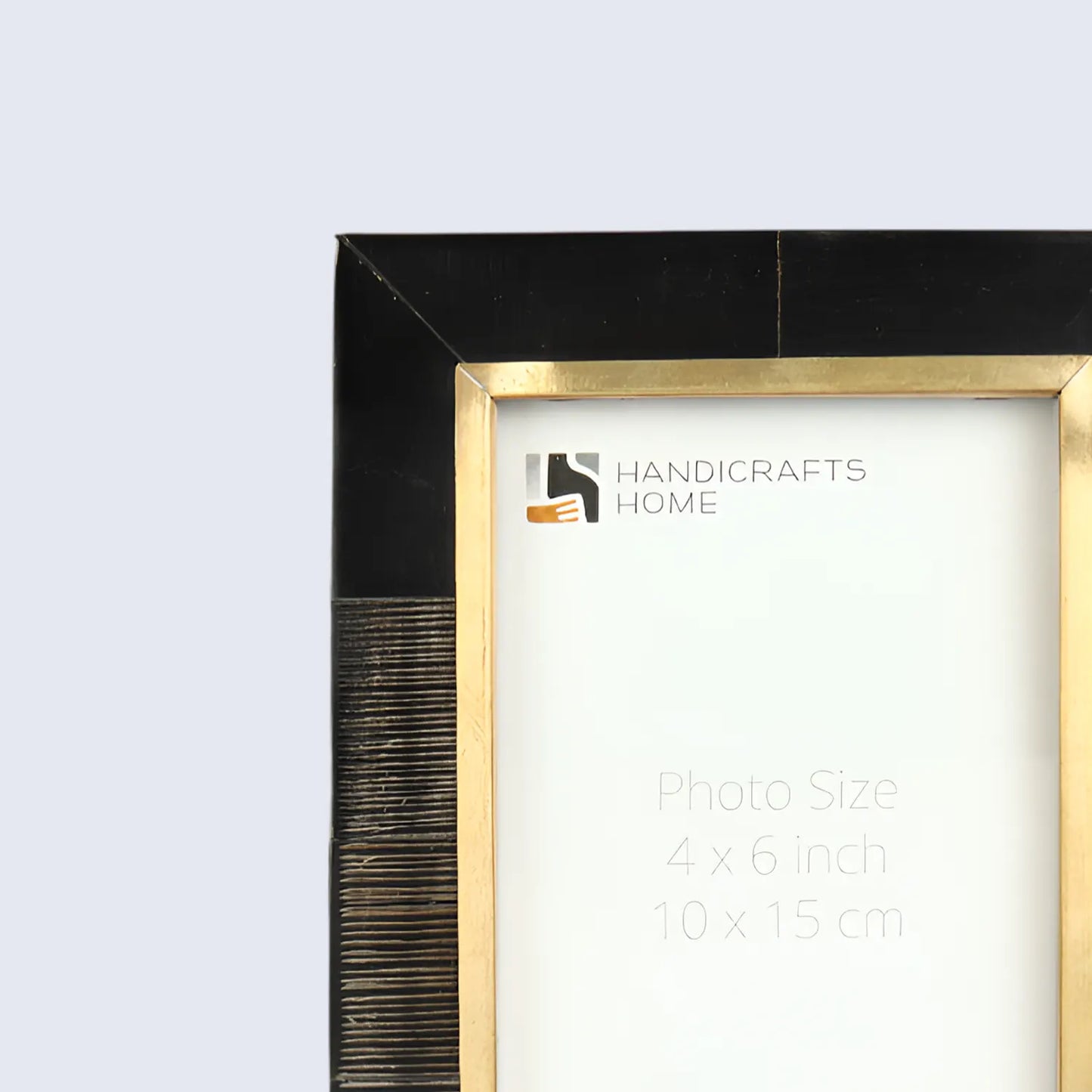 Horn Inlay Shagrin Picture Photo Frames Brown, 4x6 5x7