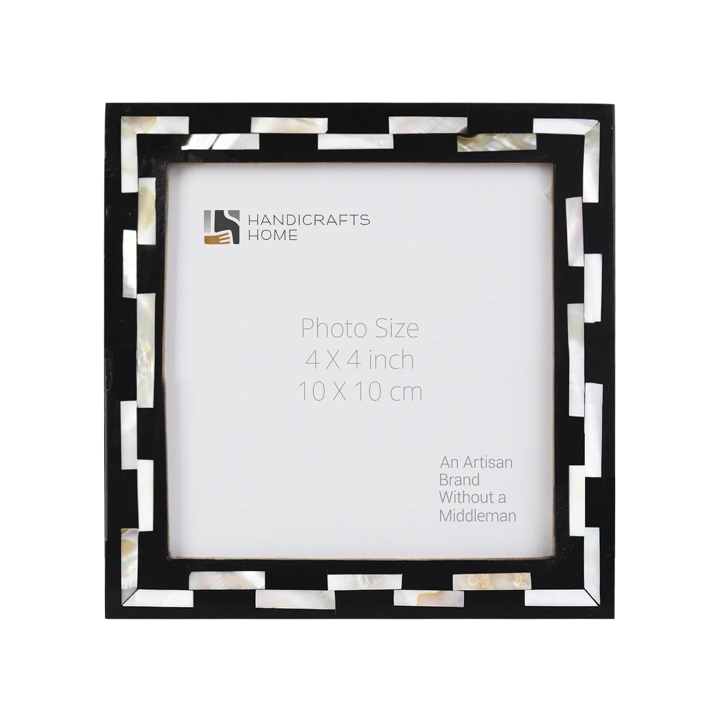Picture Frames Pearlescent Tiptoe Pattern Mother of Pearl & Resin Collection in 4x4, Make to Order