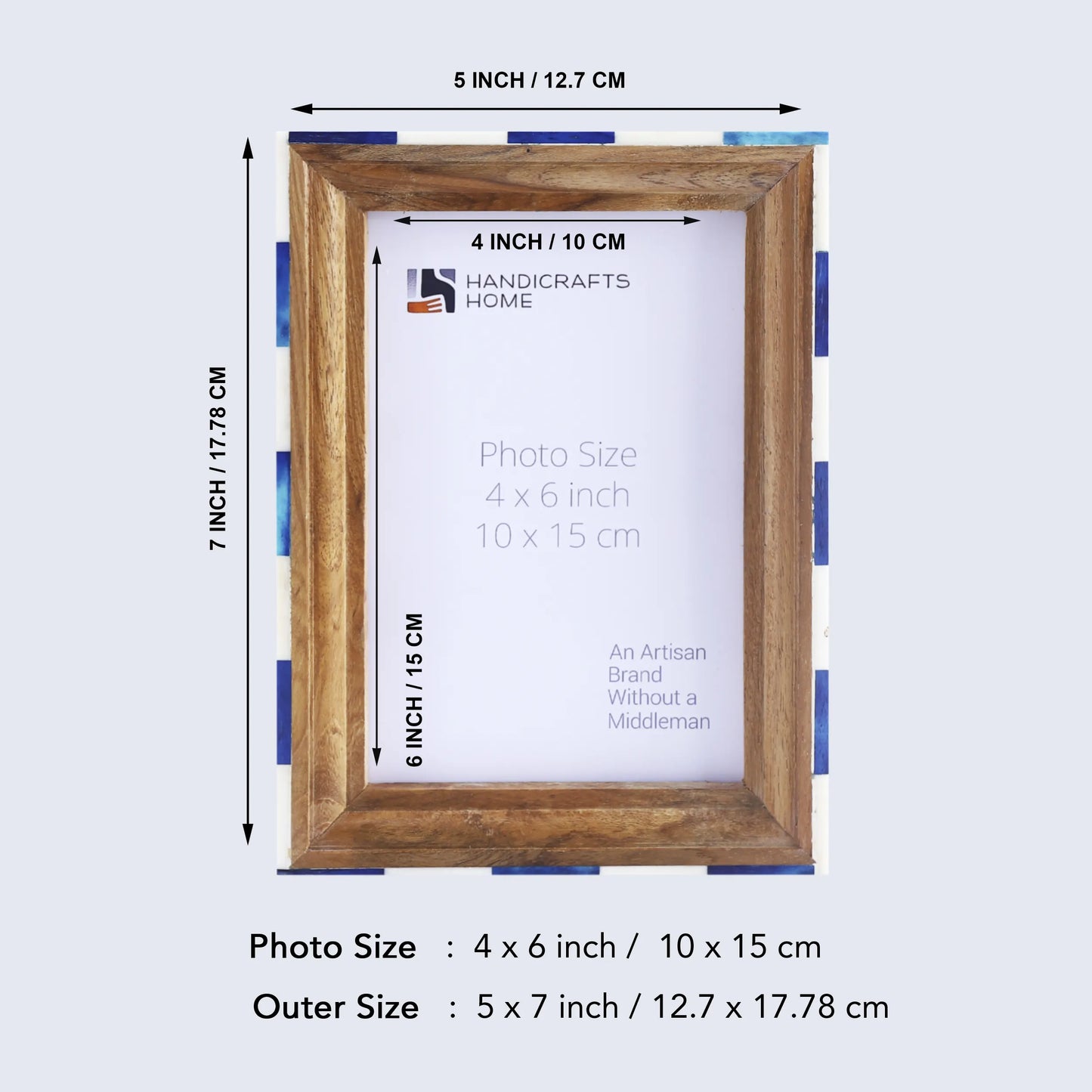 Picture Frames Fairground Carousel Pattern Bone Inlay Collection in 2 Sizes