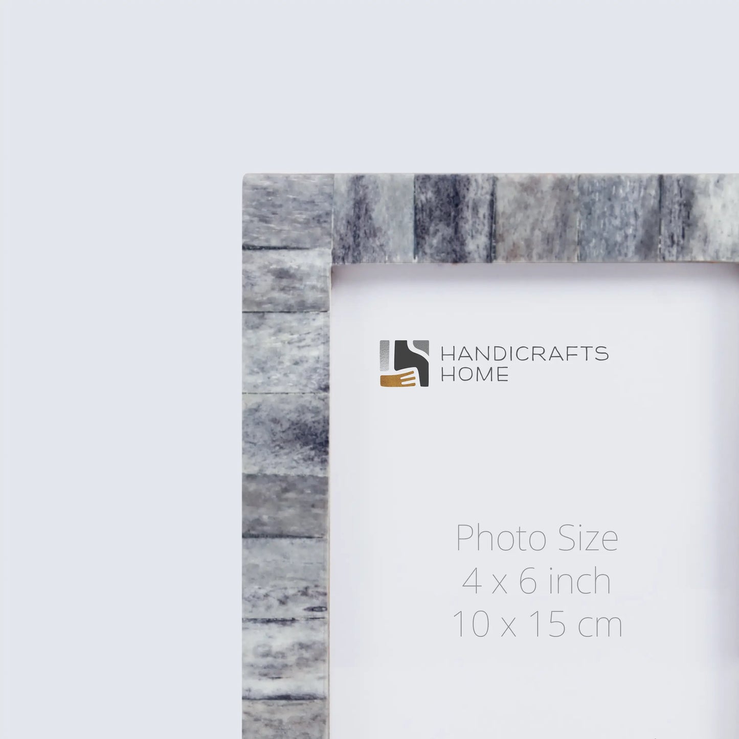 Picture Frames Classic Pattern Bone Inlay Collection in 27 Sizes, Grey