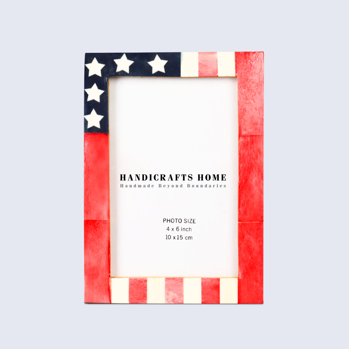 Picture Frame USA American Flag Pattern Bone & Resin Inlay Collection in 27 Sizes