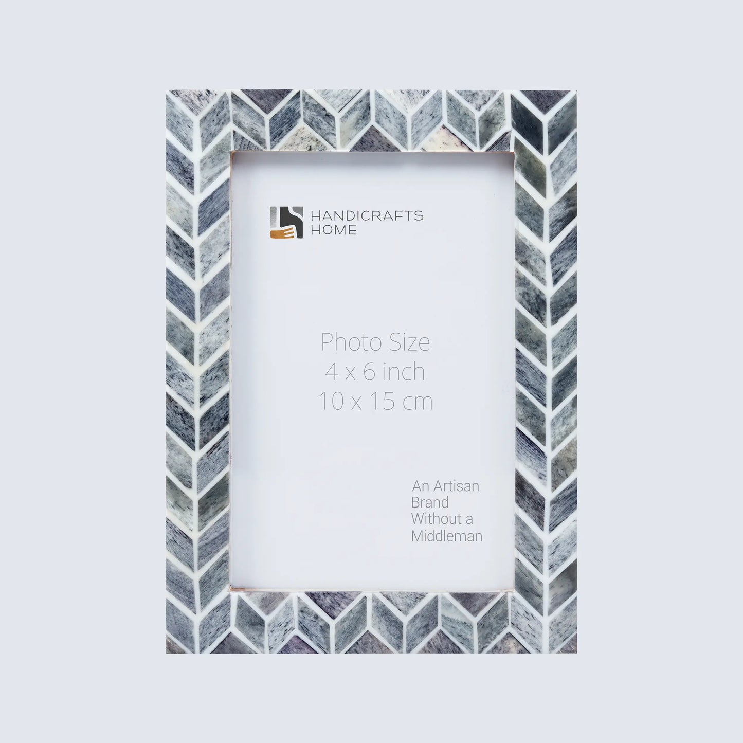 Picture Frames Artic Smoke Pattern Bone & Resin Inlay Collection in 3 Sizes