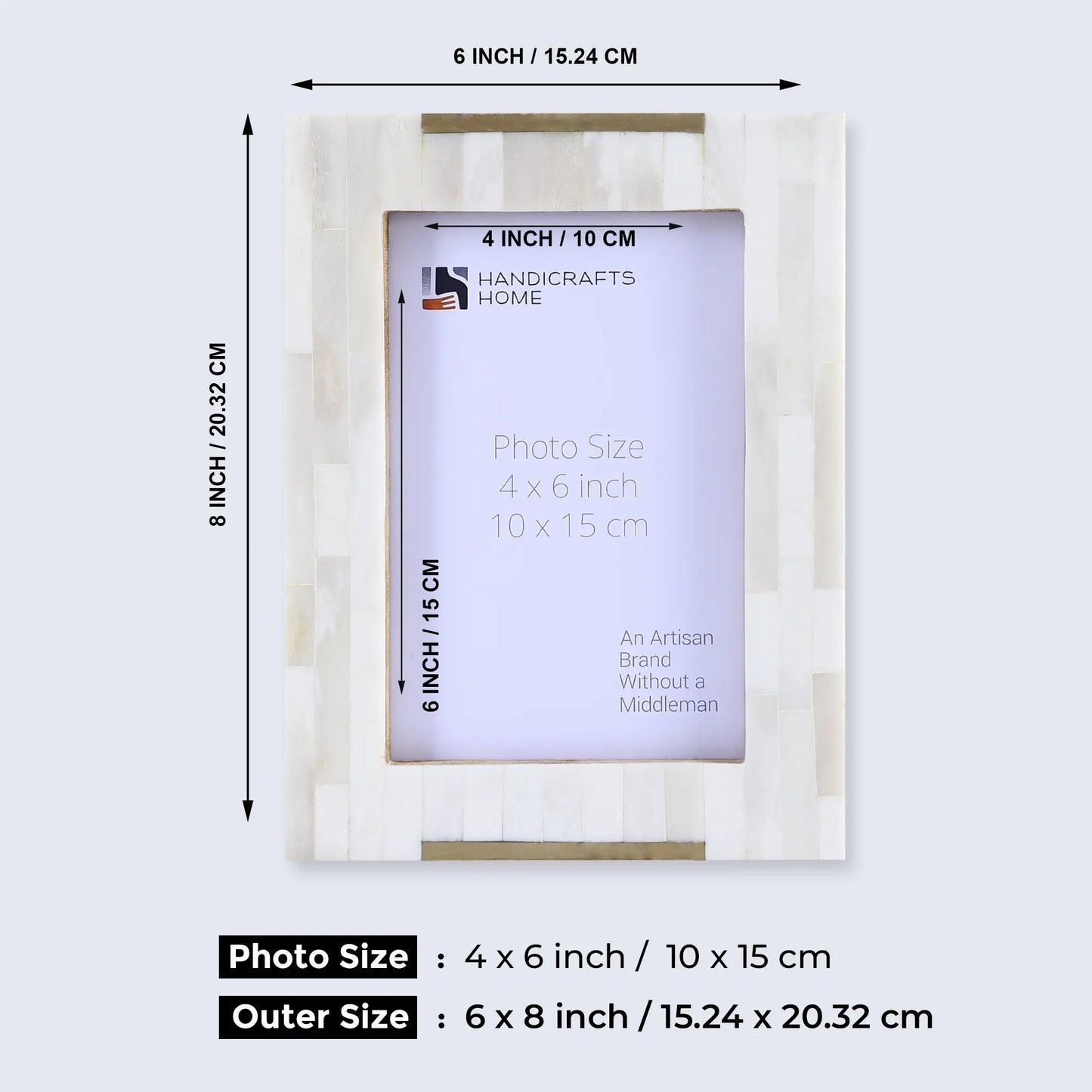 Picture Frames Palace Banquet Pattern Bone Inlay Collection in 2 Sizes