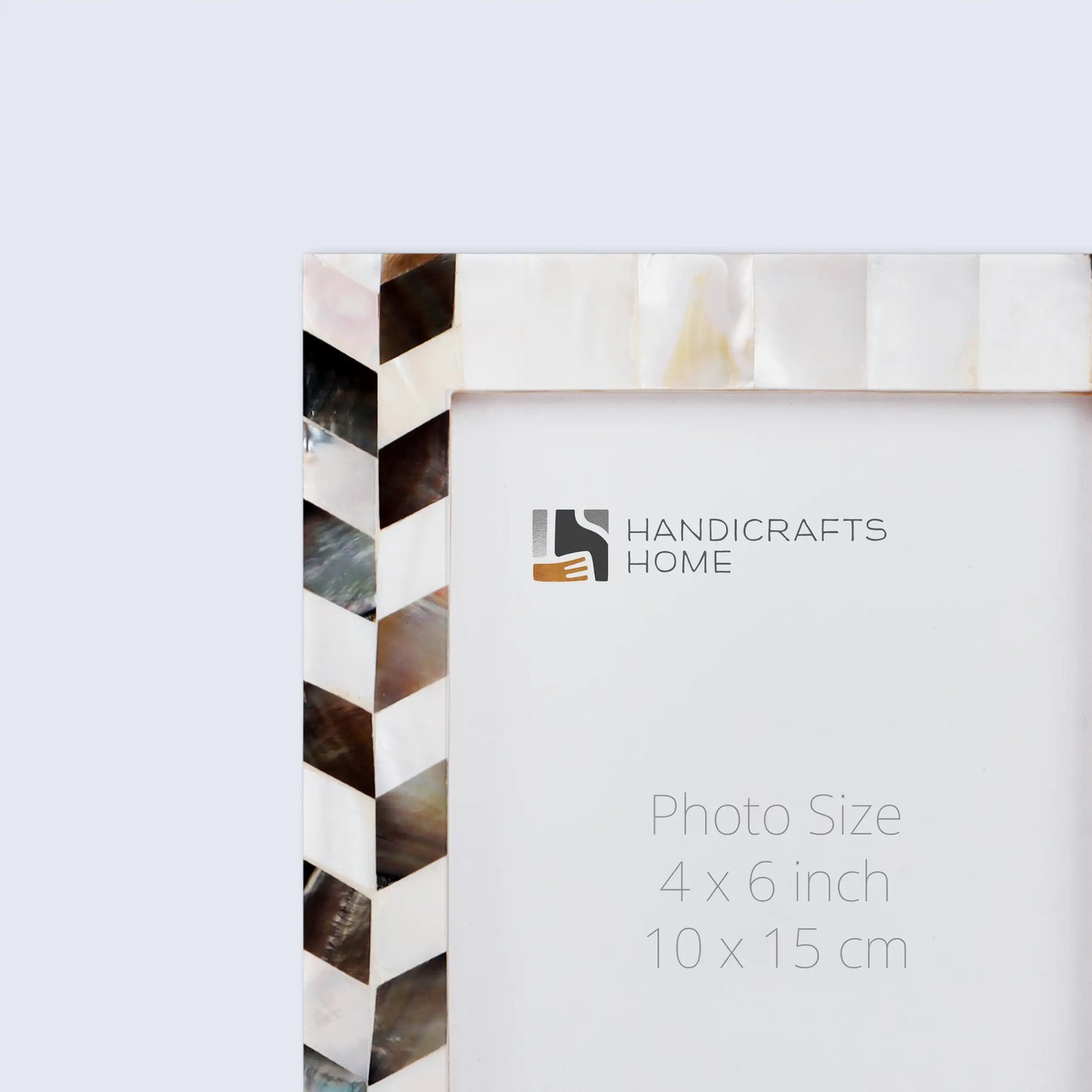 Picture Frames Pearlescent Barley Pattern Mother of Pearl Collection in 3 Sizes