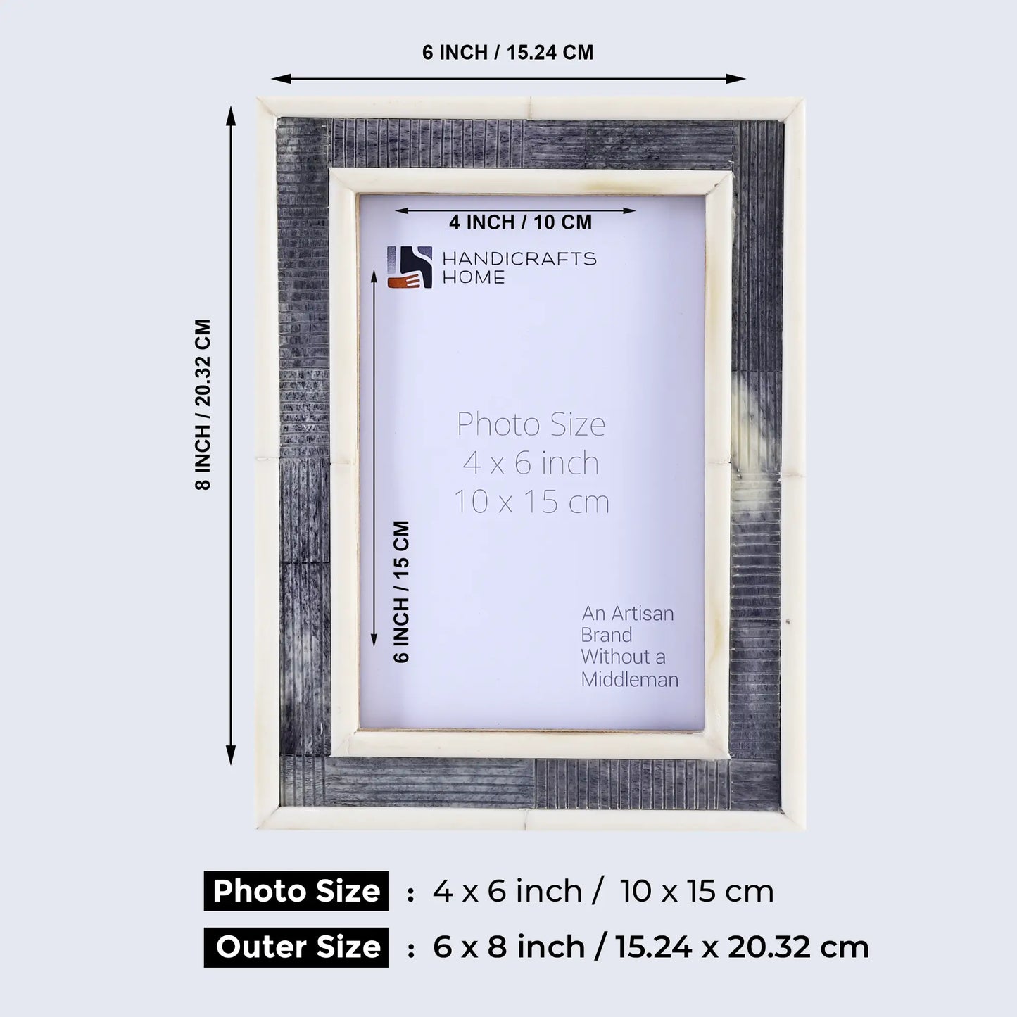 Picture Frames Sea Siren Raidne Pattern Bone Inlay Collection in 2 Sizes