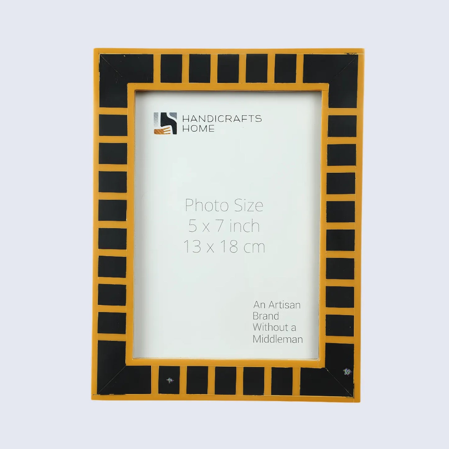 Black Square Resin Inlay Picture Frame 4x6 & 5x7