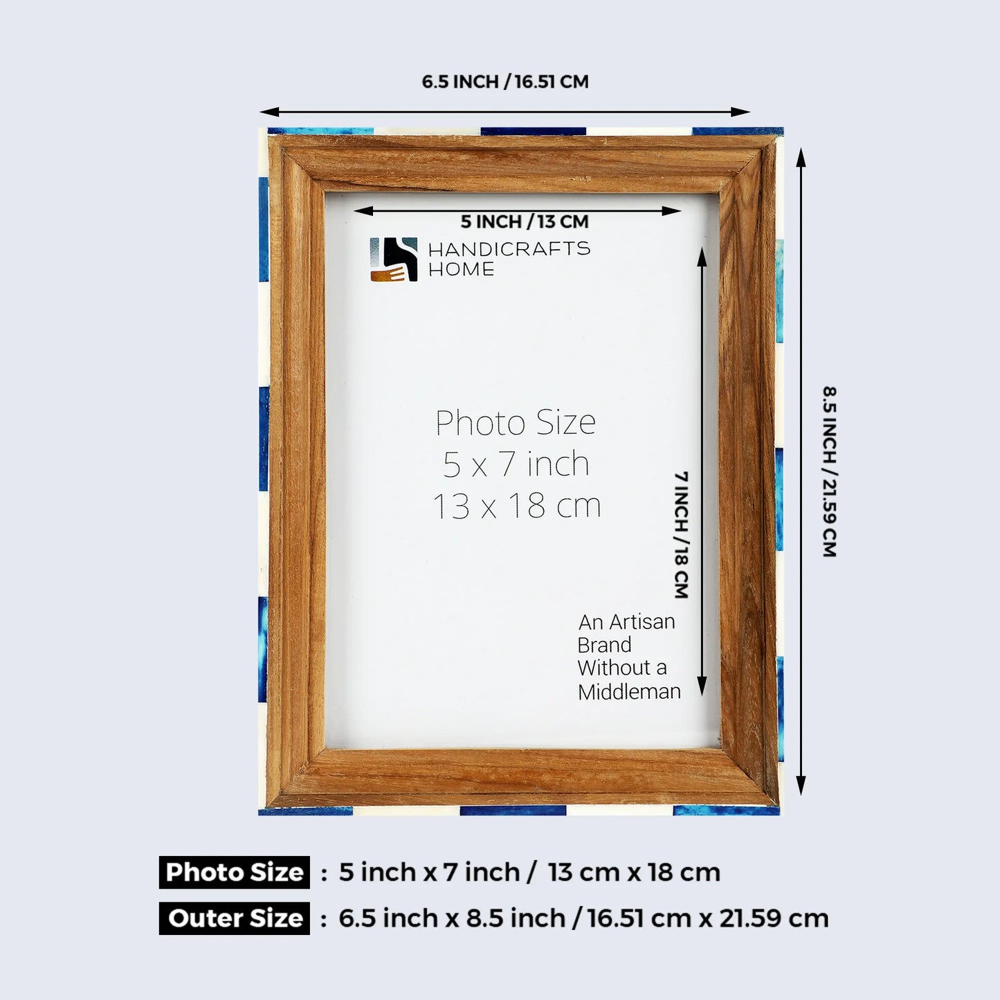 Picture Frames Fairground Carousel Pattern Bone Inlay Collection in 2 Sizes