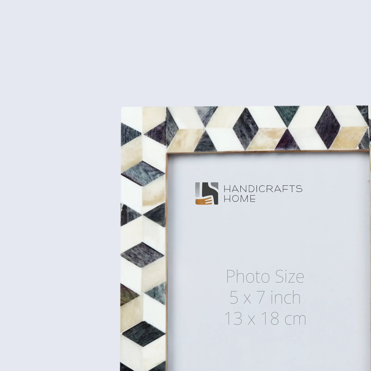 Picture Frames Artic Moss Pattern Bone Inlay Collection in 3 Sizes