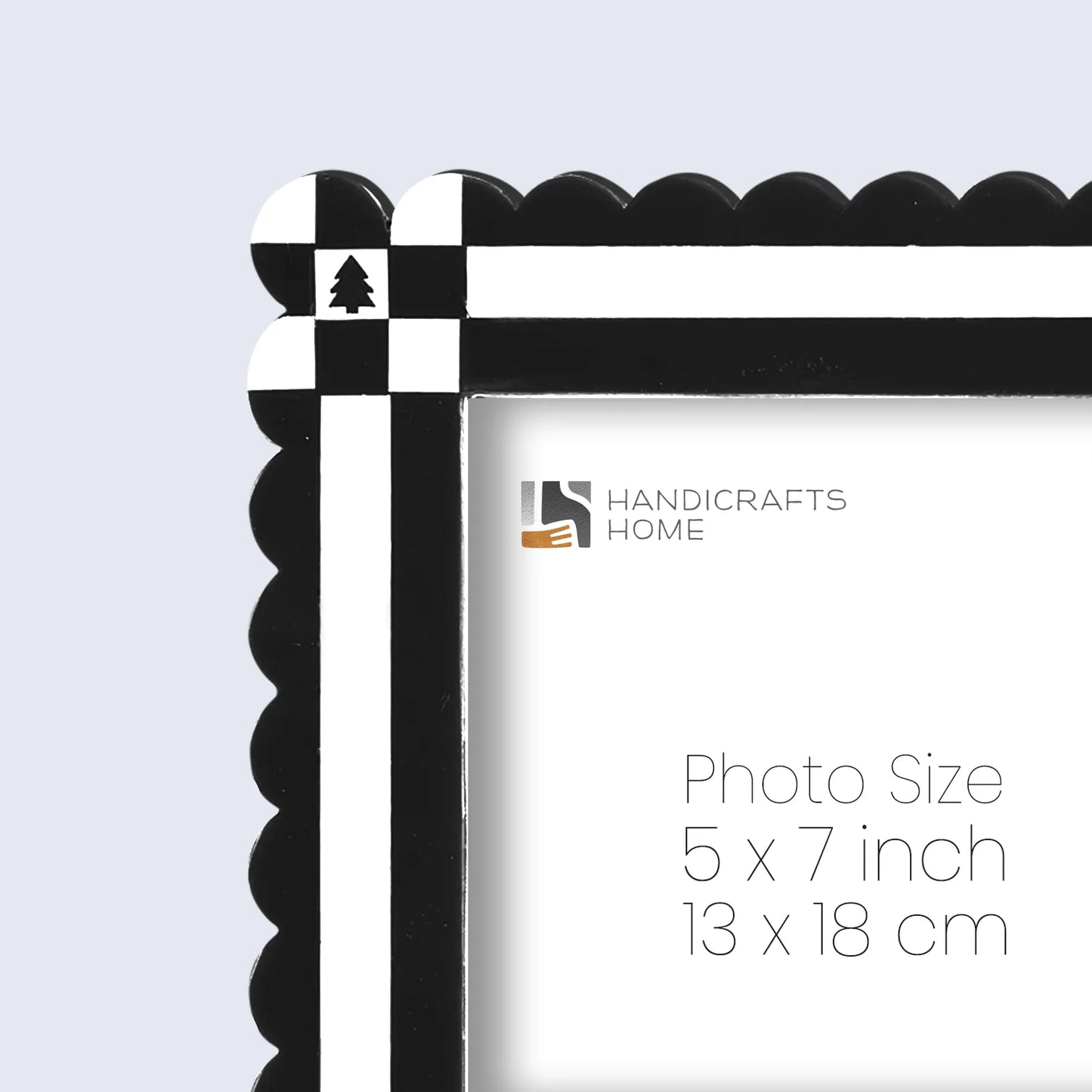 Picture Frames Chalet Nair Pattern Resin Inlay Collection in 2 Sizes