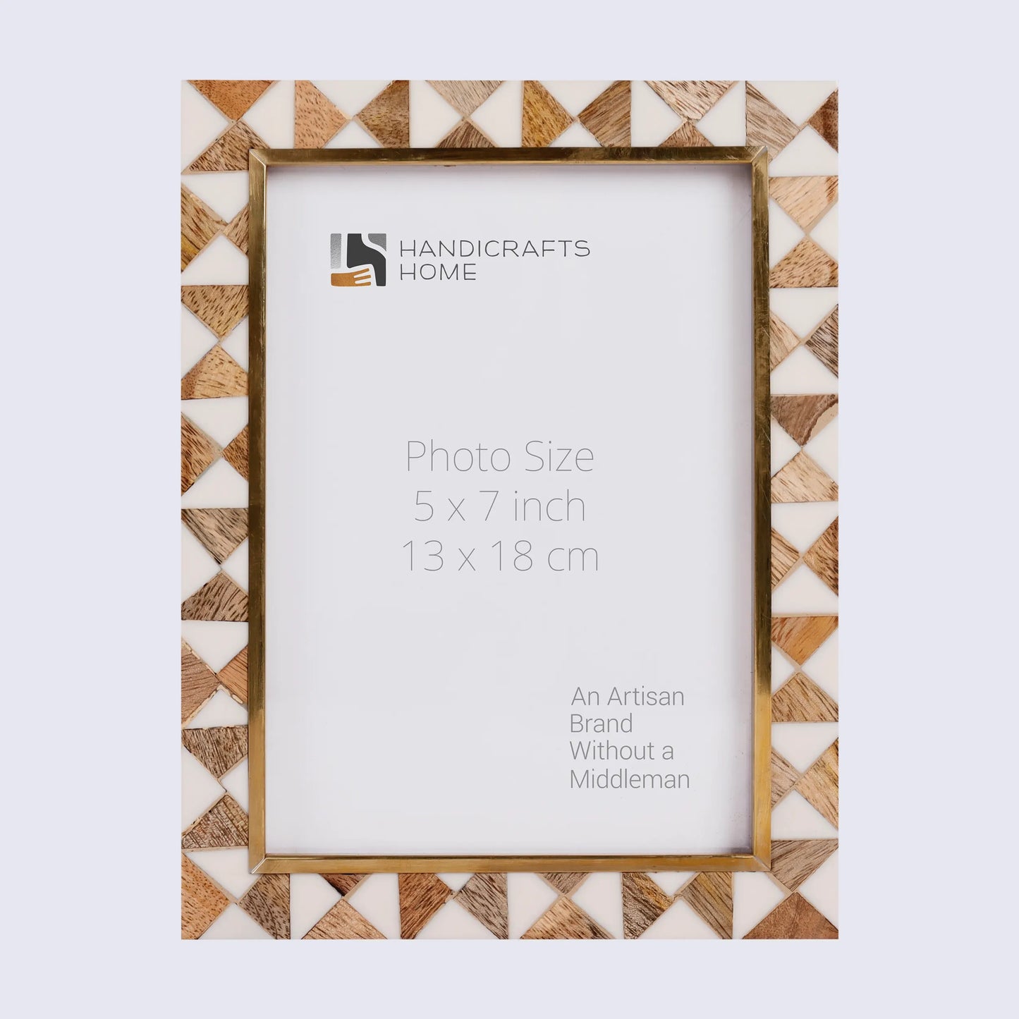Picture Frames Halo Ivory Pattern Wood & Resin Inlay in 3 Sizes