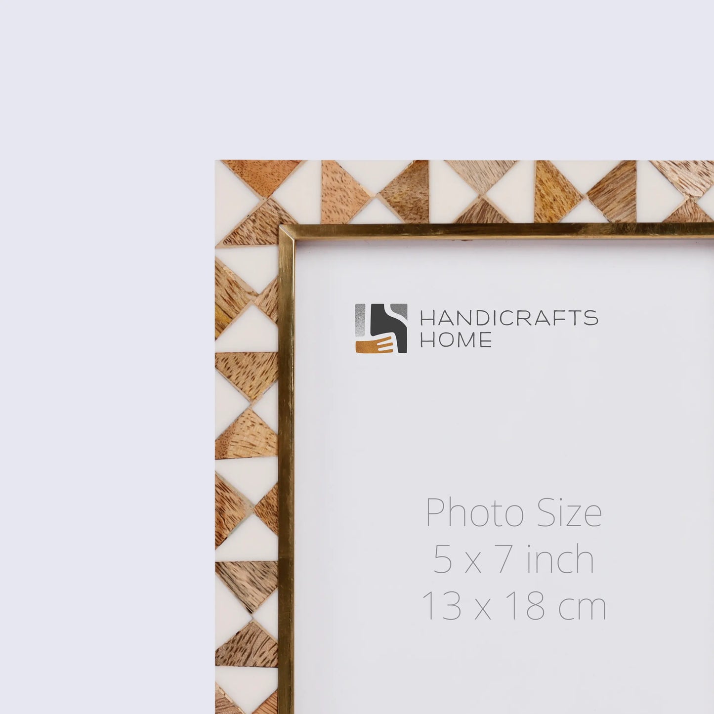 Picture Frames Halo Ivory Pattern Wood & Resin Inlay in 3 Sizes