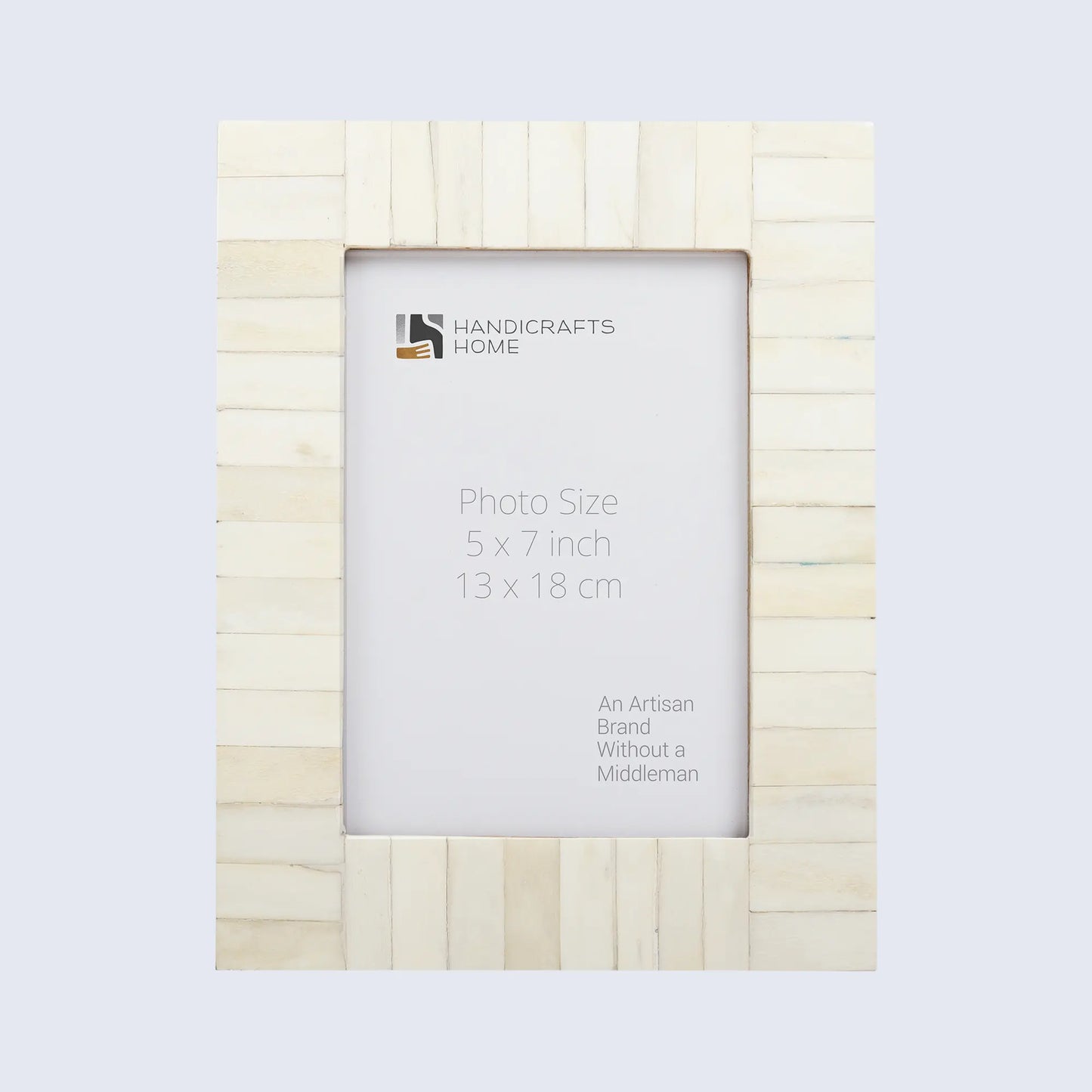Picture Frames Classic Pattern Bone Inlay Collection in 2 Sizes, Make to Order, White