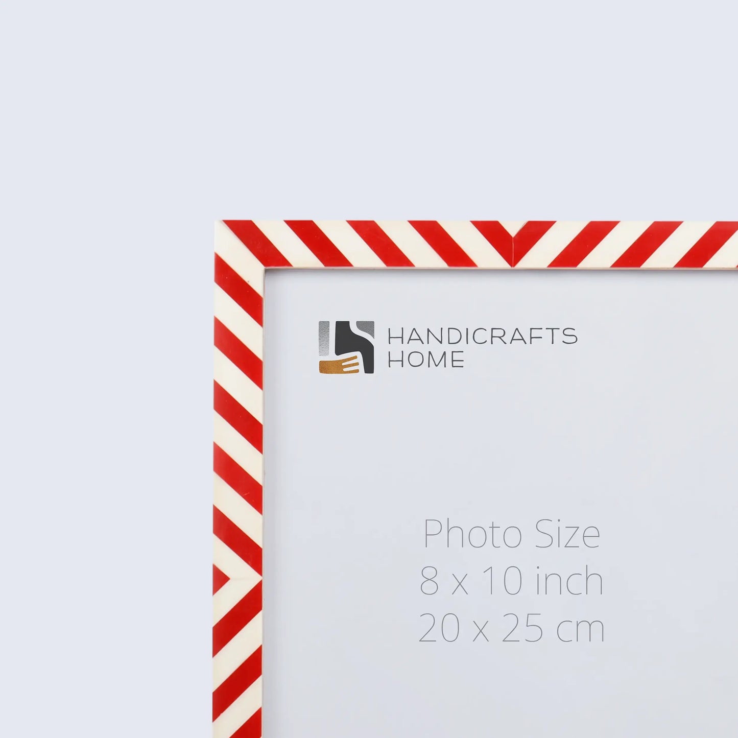 Picture Frames Candy Cane Strawberry Pattern Bone & Resin Inlay Collection in 3 Sizes, Pack of 2