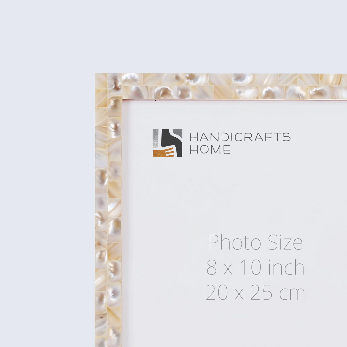 Picture Frames Mother of Pearl Pack of 2 Collection in 3 Sizes, White