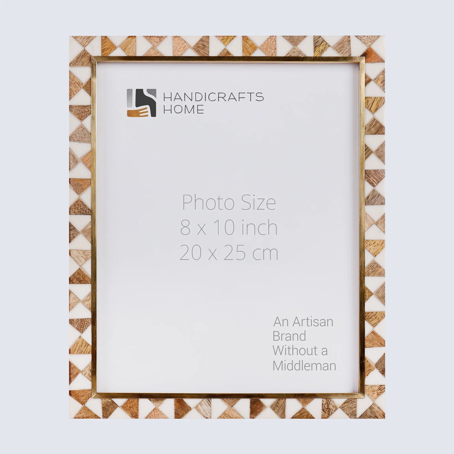 Picture Frames Halo Ivory Pattern Wood & Resin Inlay in 3 Sizes