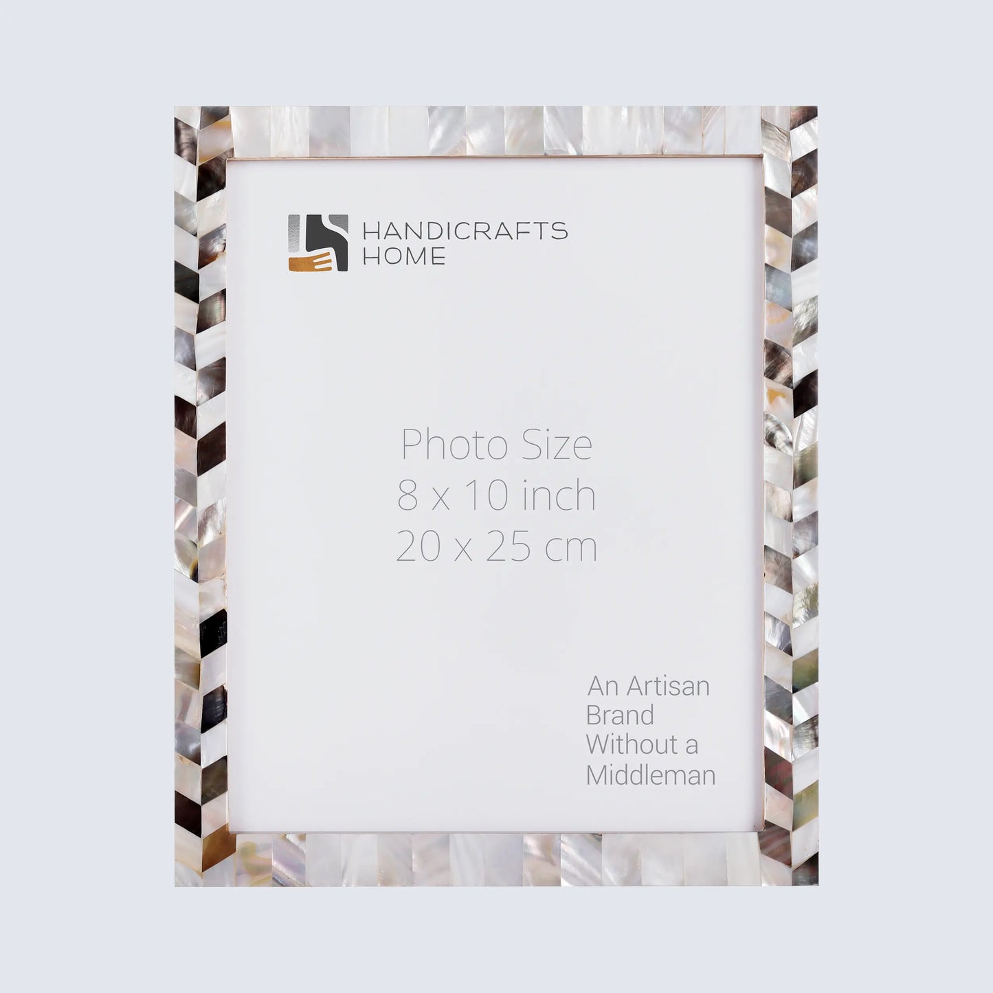 Picture Frames Pearlescent Barley Pattern Mother of Pearl Collection in 3 Sizes