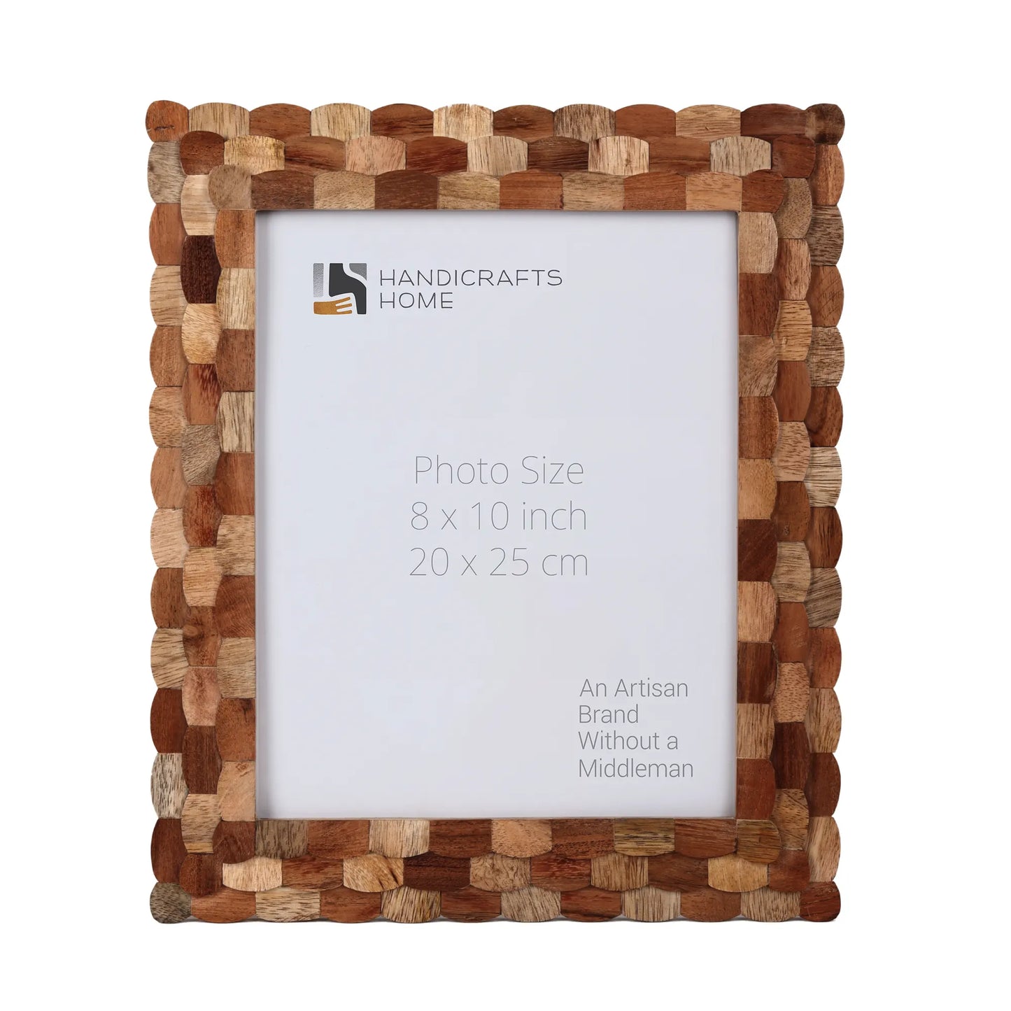 Picture Frames Artisan Hive Scalloped Pattern Wooden Collection in 3 Sizes