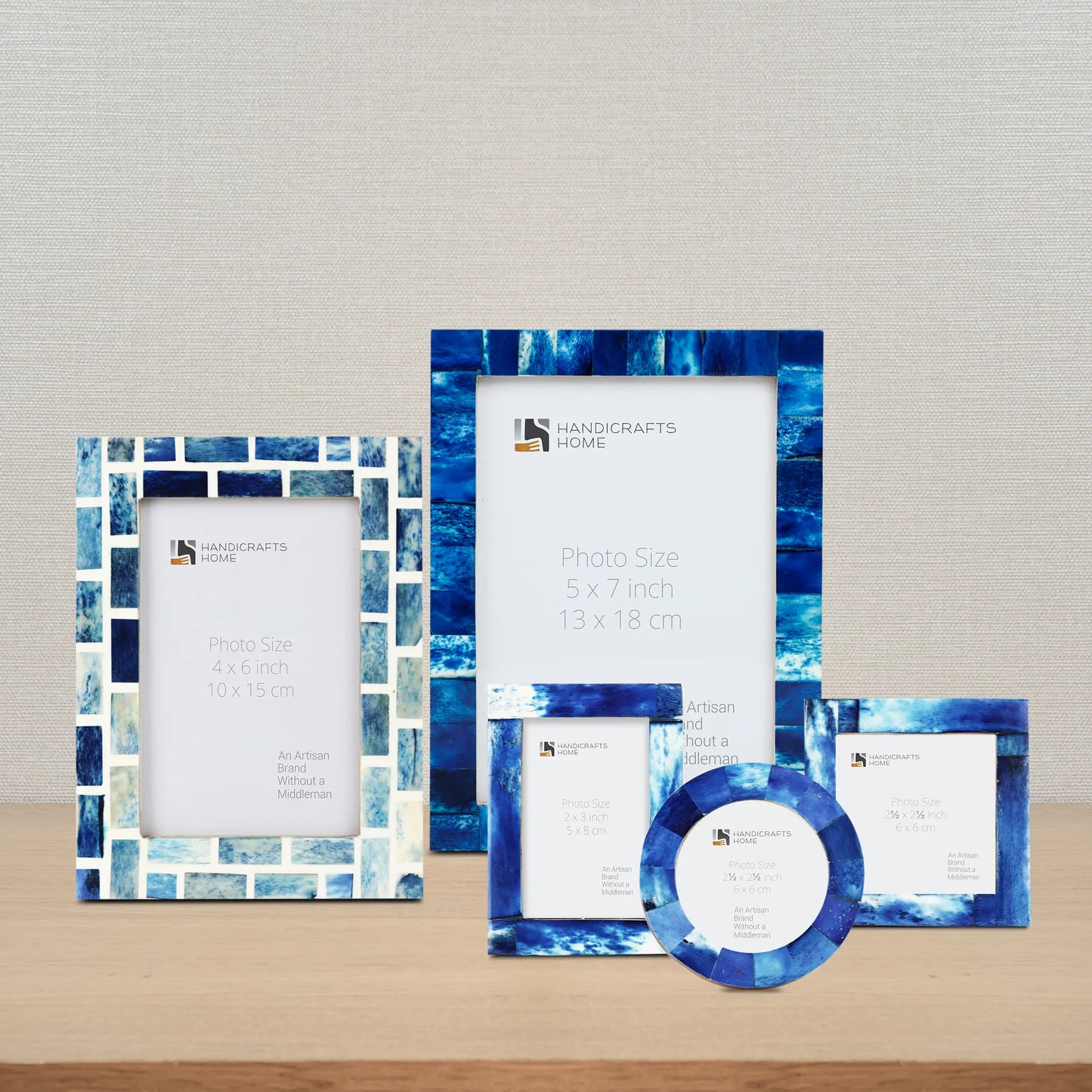 Dreamy Blue Clouds Picture Frames Set - Combo Pack of 5