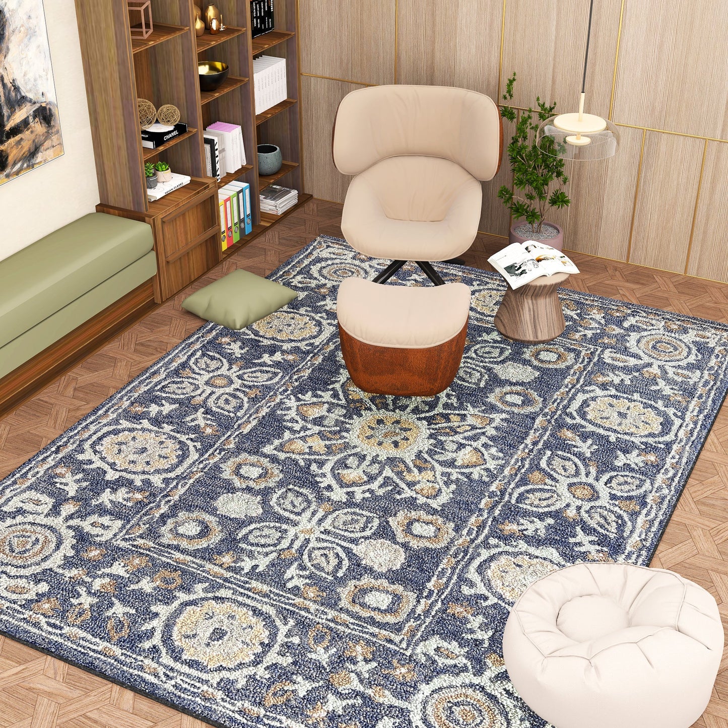 Premium Hand-Tufted Rug Made of 100% Wool - Nomadic Sun - 8x10 Feet