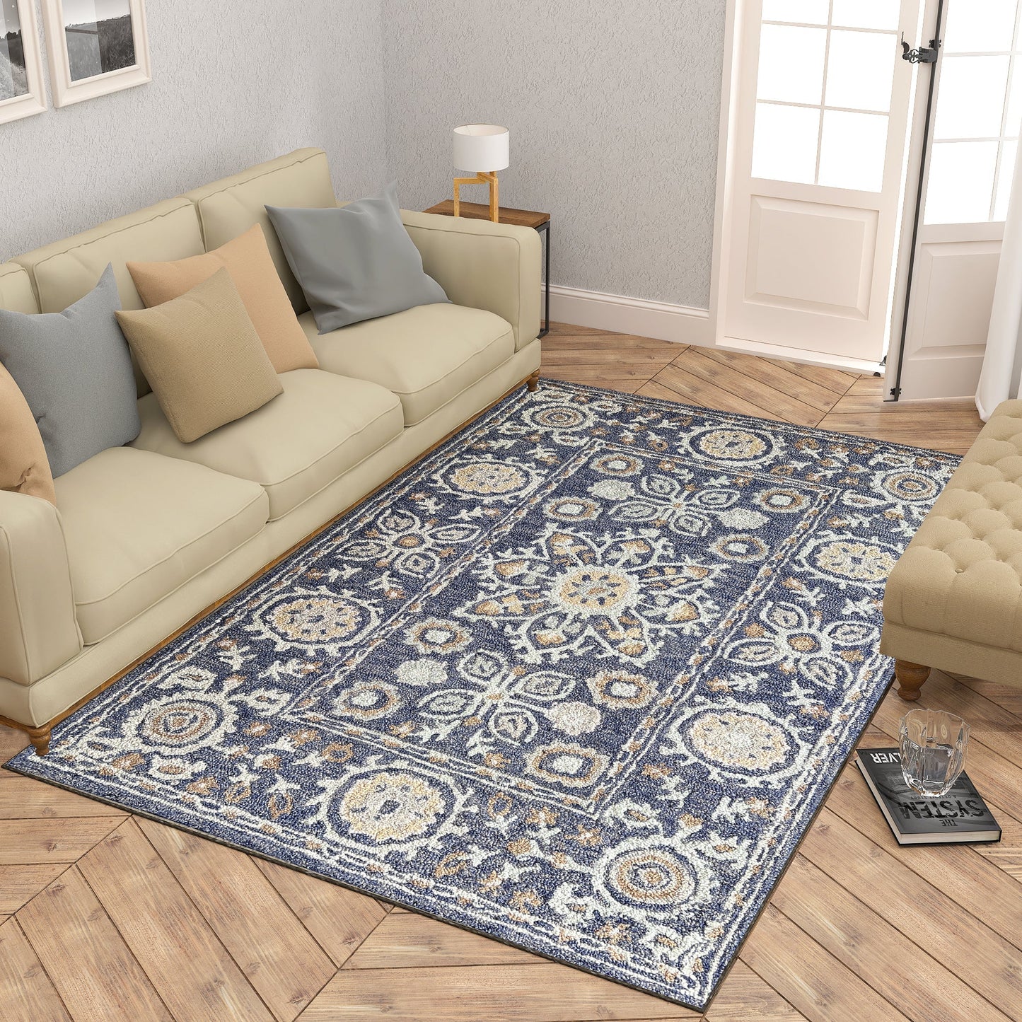 Premium Hand-Tufted Rug Made of 100% Wool - Nomadic Sun - 3x5 Feet