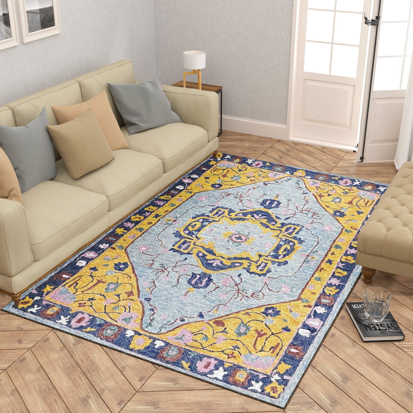 Premium Hand-Tufted Rug Made of 100% Wool - Royal Realm - 5x8 Feet