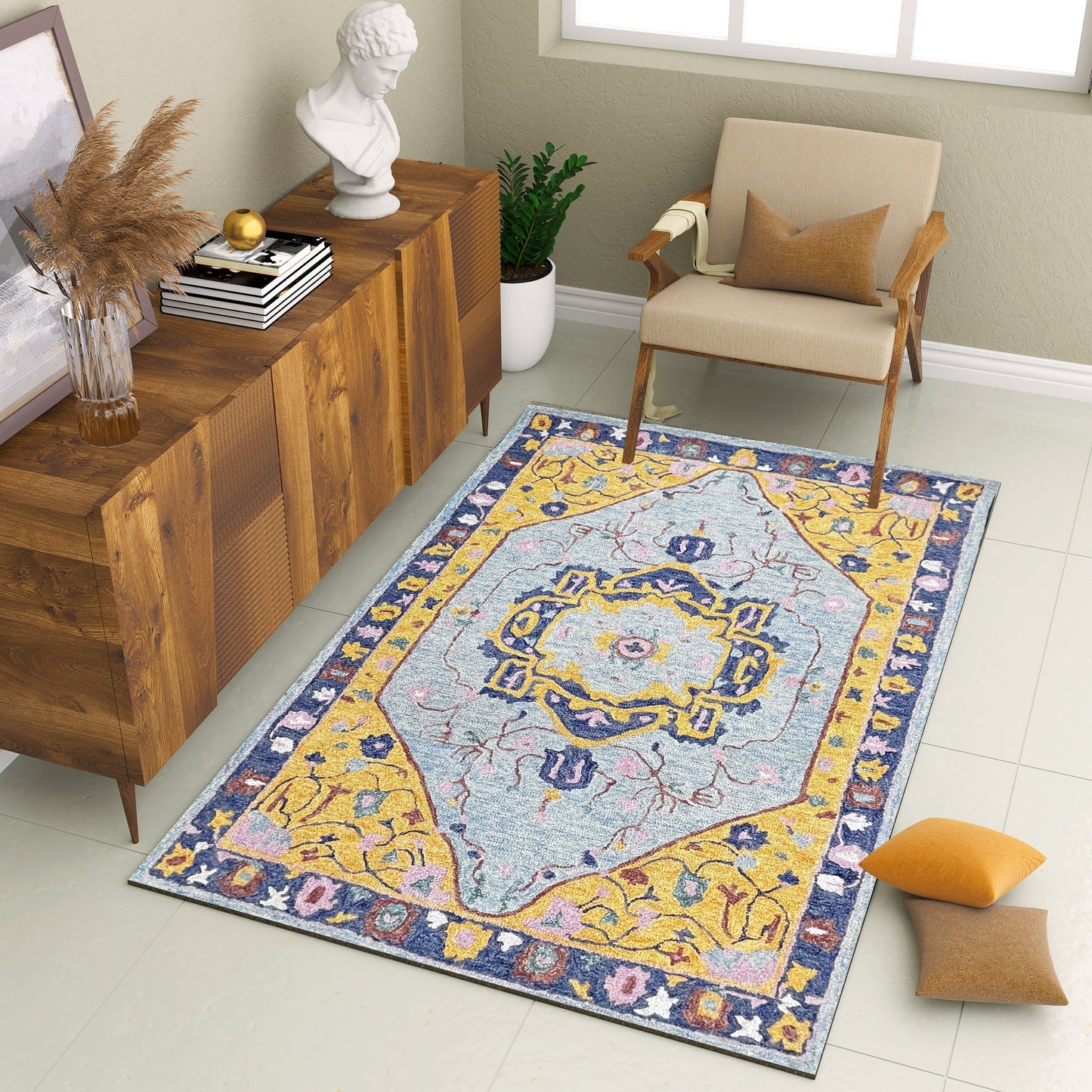 Premium Hand-Tufted Rug Made of 100% Wool - Royal Realm - 5x8 Feet