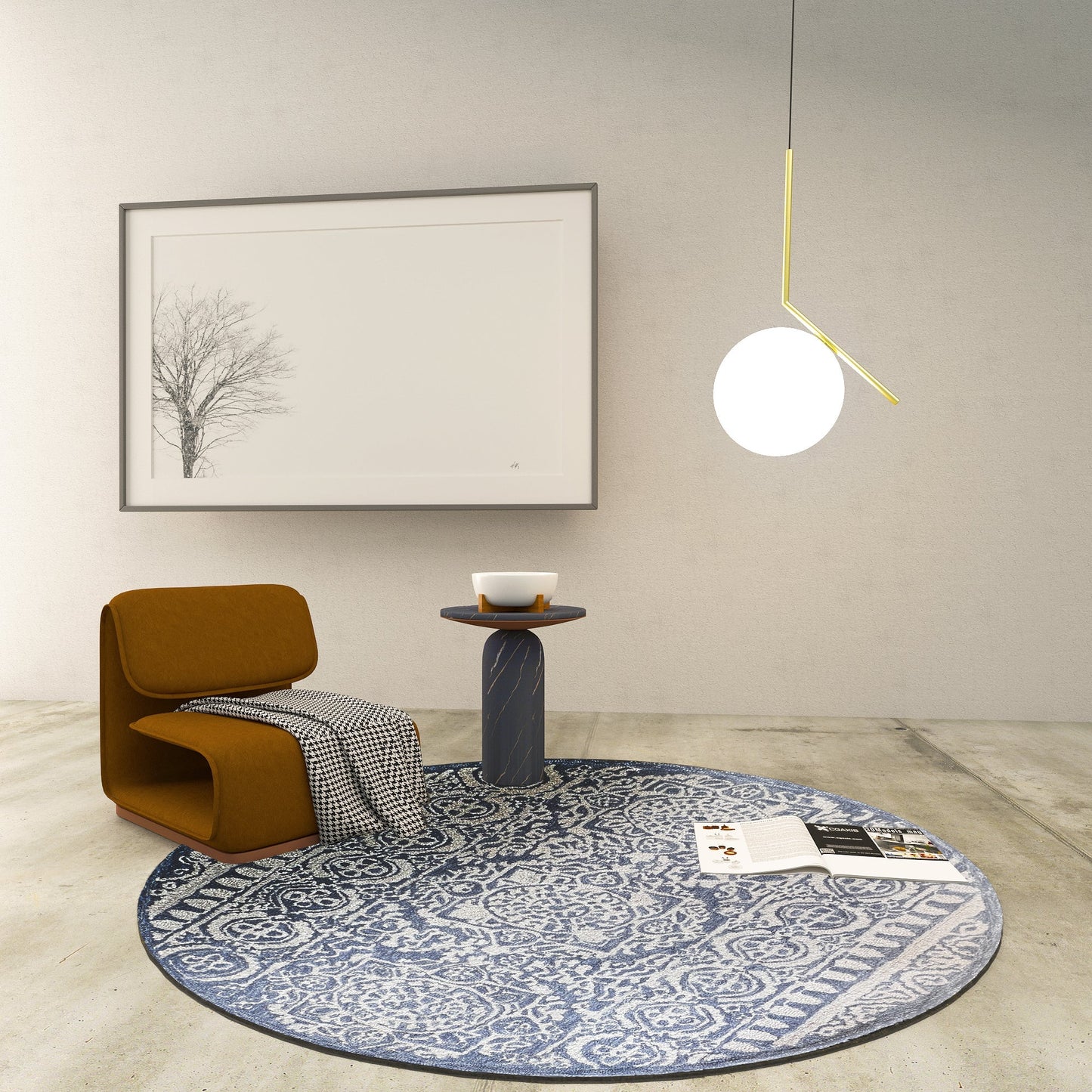 Premium Hand-Tufted Rug Made of 100% Wool - Relic Light - 5x5 Feet