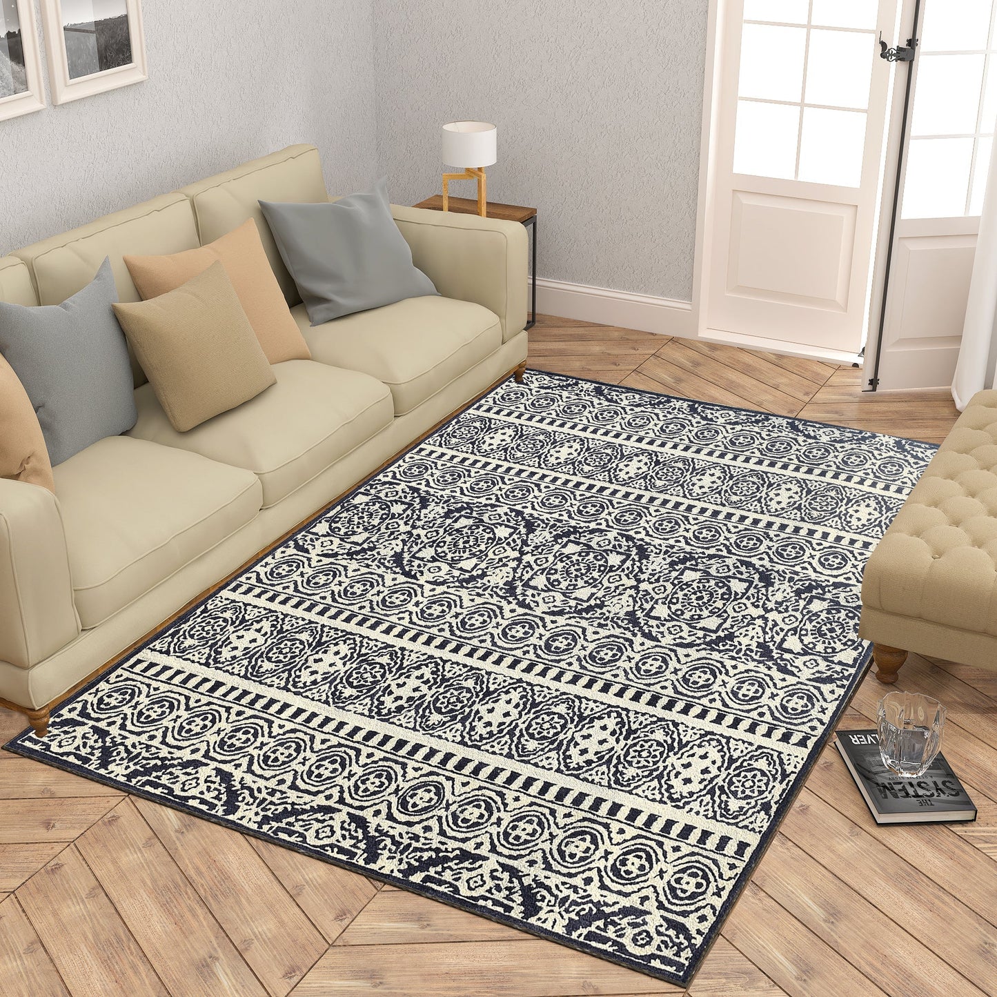 Premium Hand-Tufted Rug Made of 100% Wool - Relic Night - 4x6 Feet