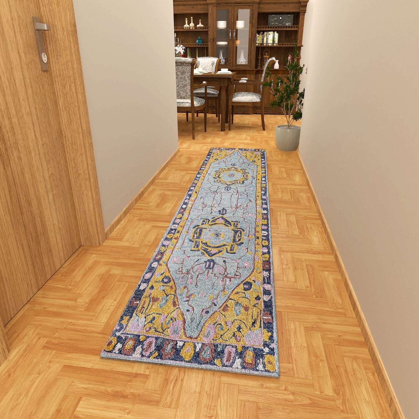 Premium Hand-Tufted Rug Made of 100% Wool - Royal Realm - 2x6 Feet