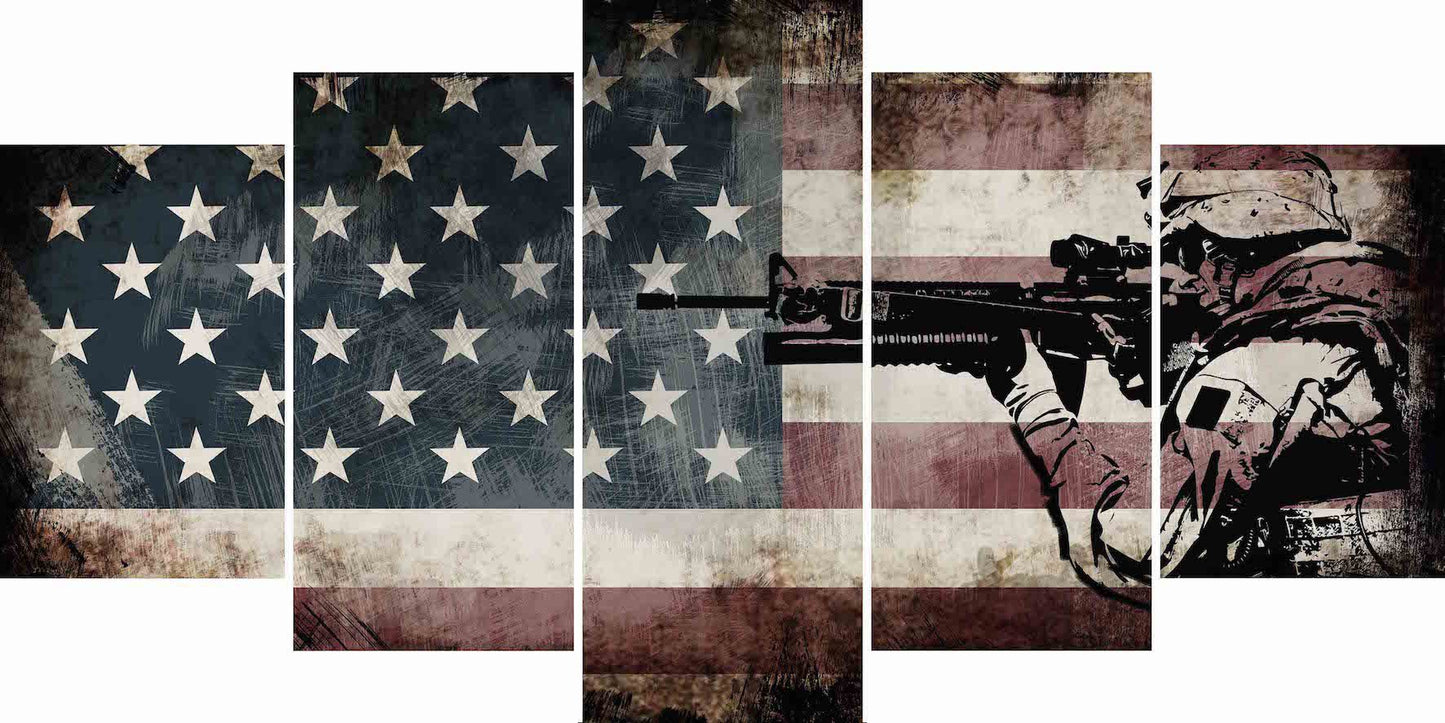 Army Flag | Military Flags | American Flag Wall Art | Military Art