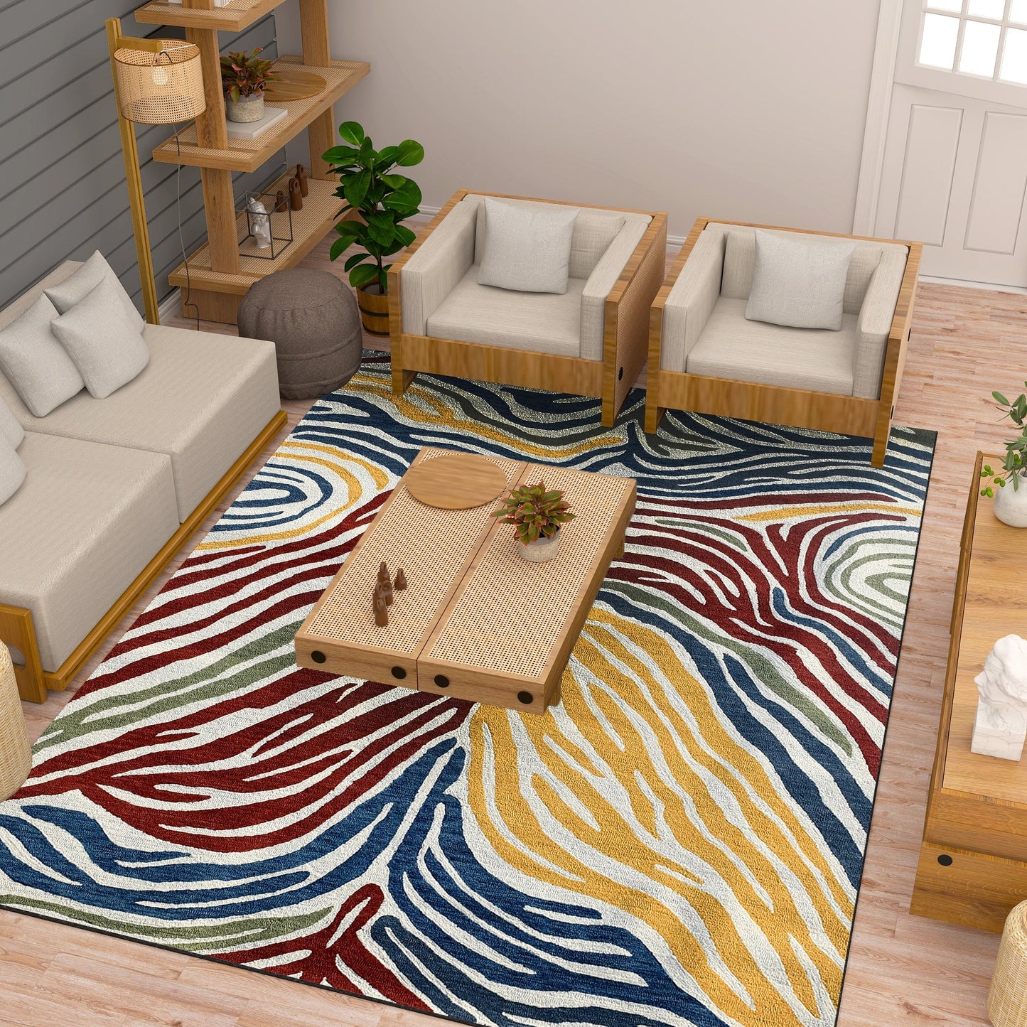Premium Hand-Tufted Rug Made of 100% Wool - Savanna - 8x10 Feet