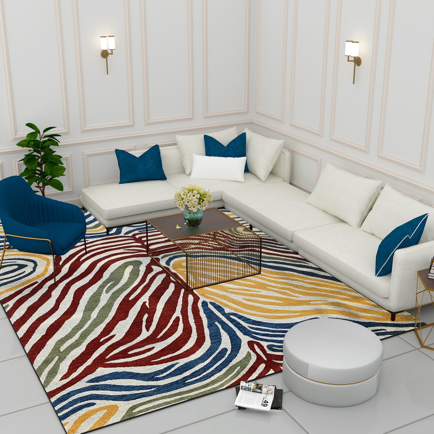 Premium Hand-Tufted Rug Made of 100% Wool - Savanna - 8x10 Feet