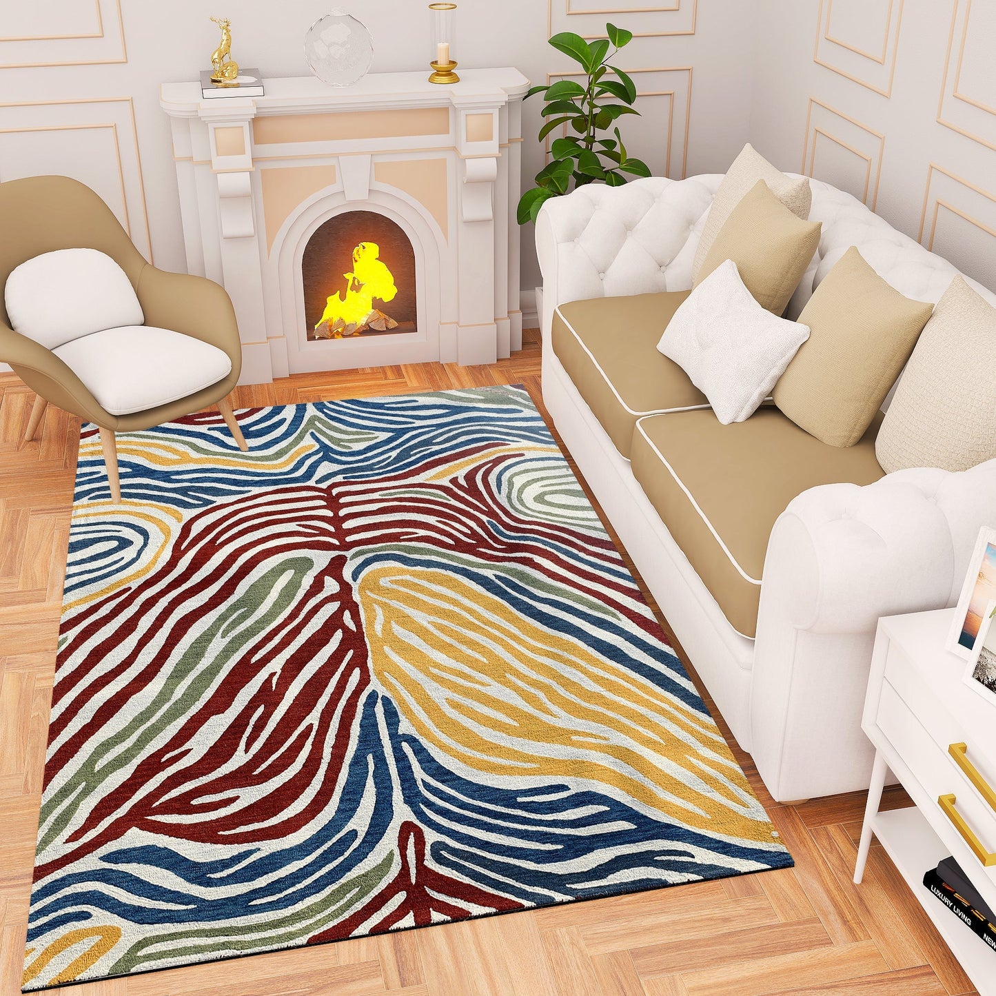 Premium Hand-Tufted Rug Made of 100% Wool - Savanna - 3x5 Feet