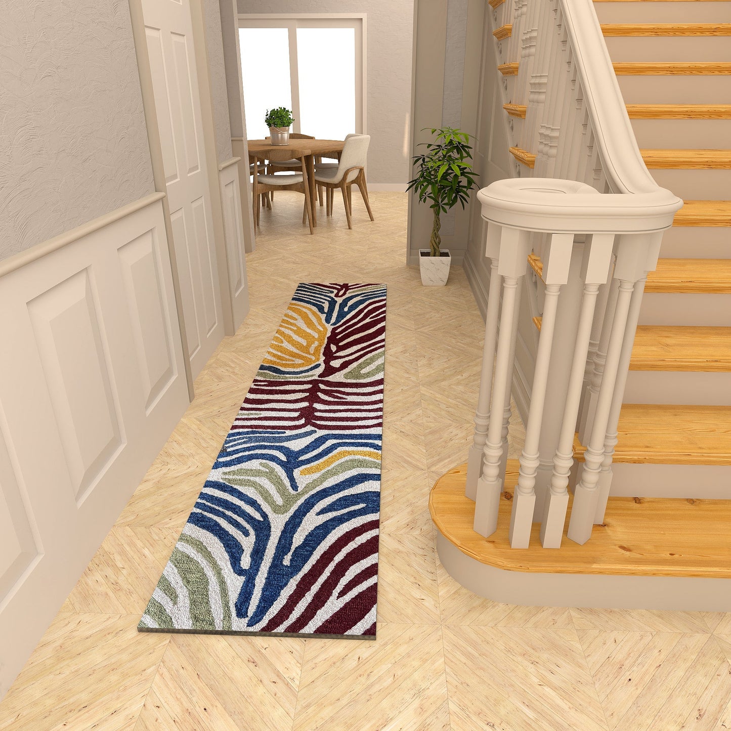 Premium Hand-Tufted Rug Made of 100% Wool - Savanna - 2x10 Feet