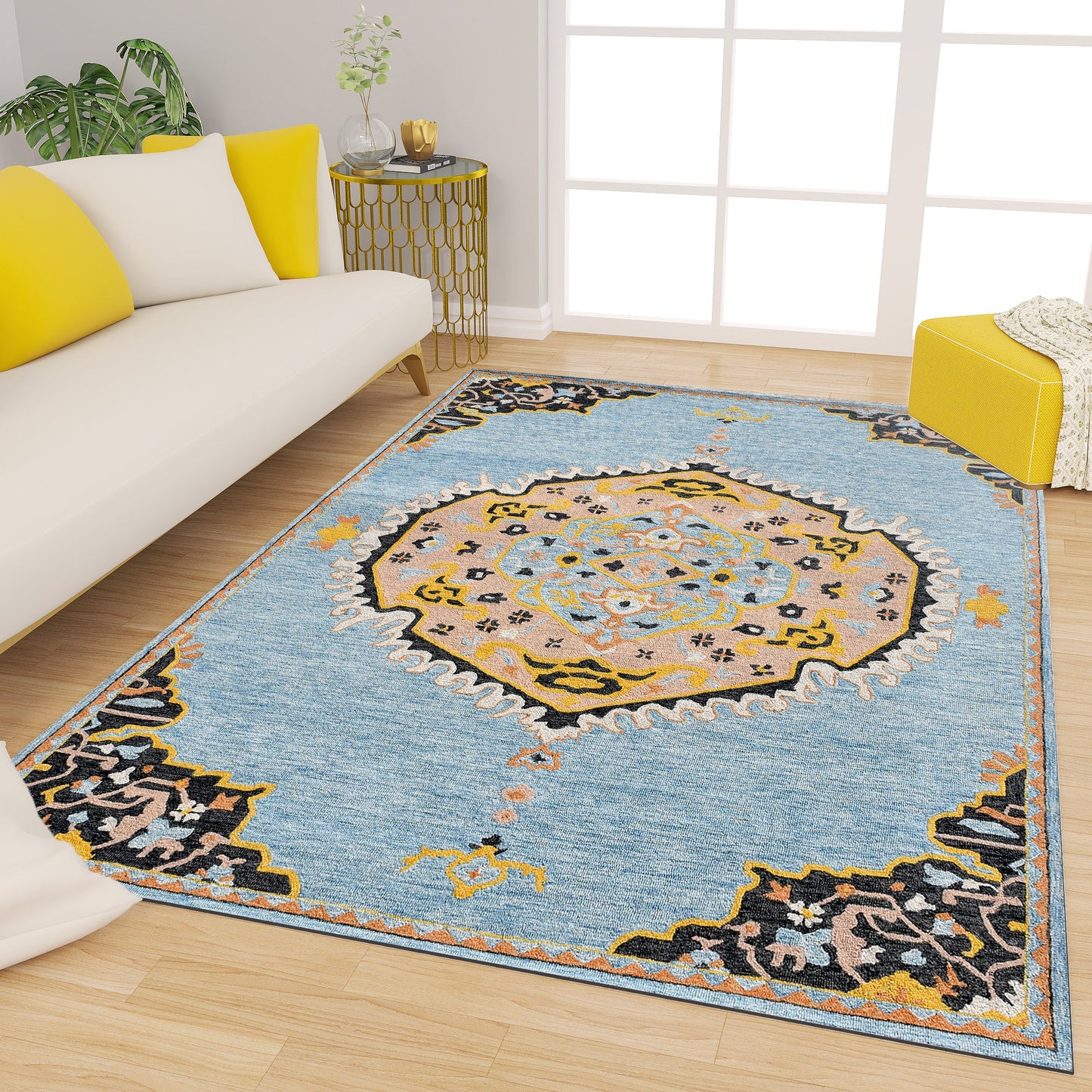 Premium Hand-Tufted Rug Made of 100% Wool - Shivanka - 3x5 Feet
