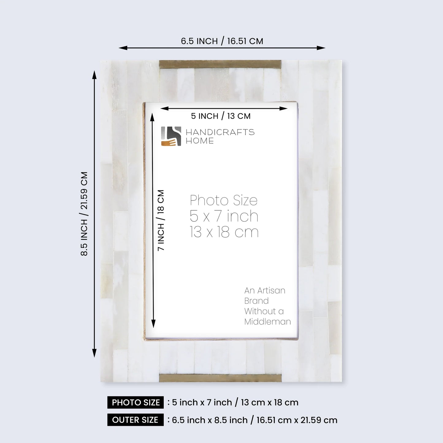 Picture Frames Palace Banquet Pattern Bone Inlay Collection in 2 Sizes