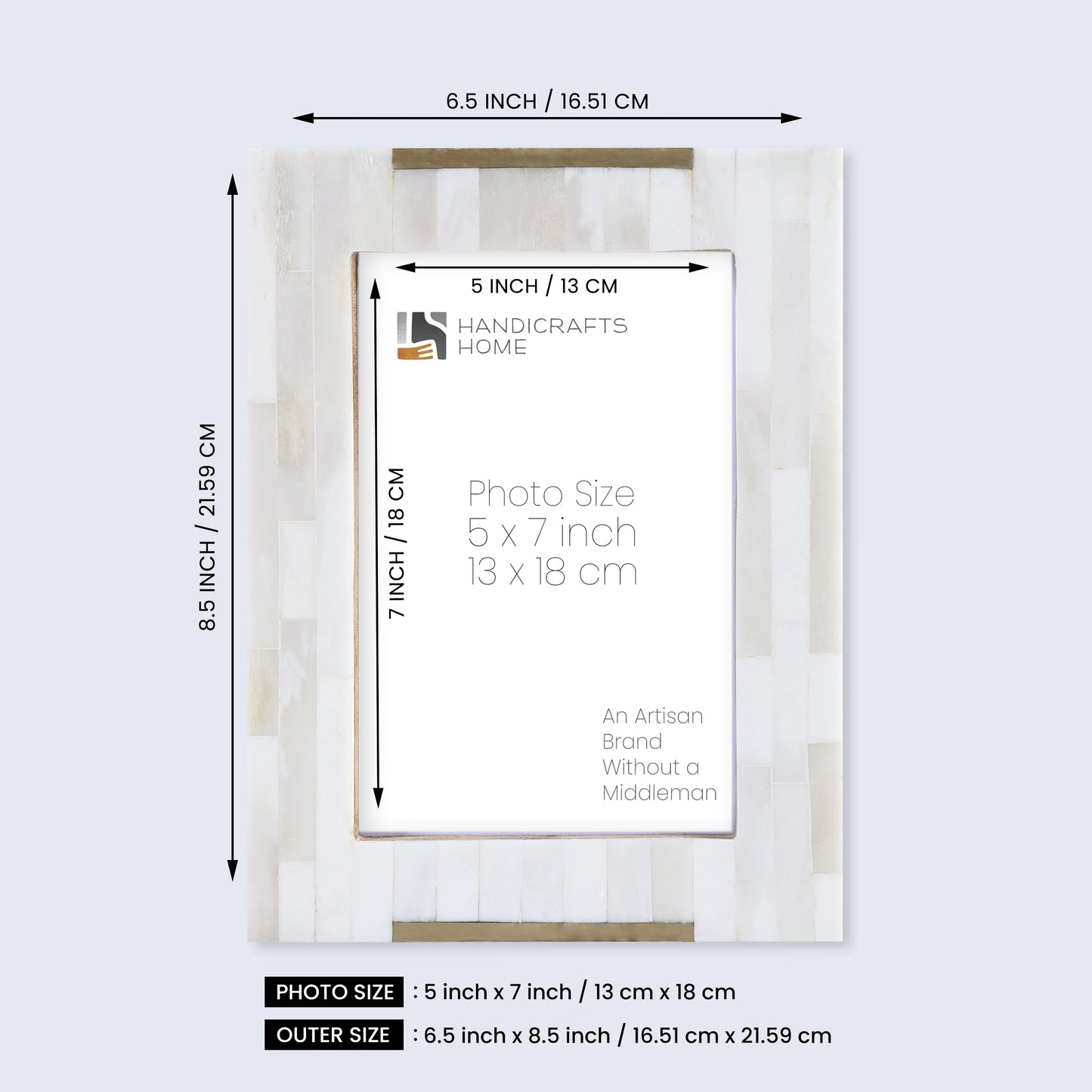 Picture Frames Palace Banquet Pattern Bone Inlay Collection in 2 Sizes
