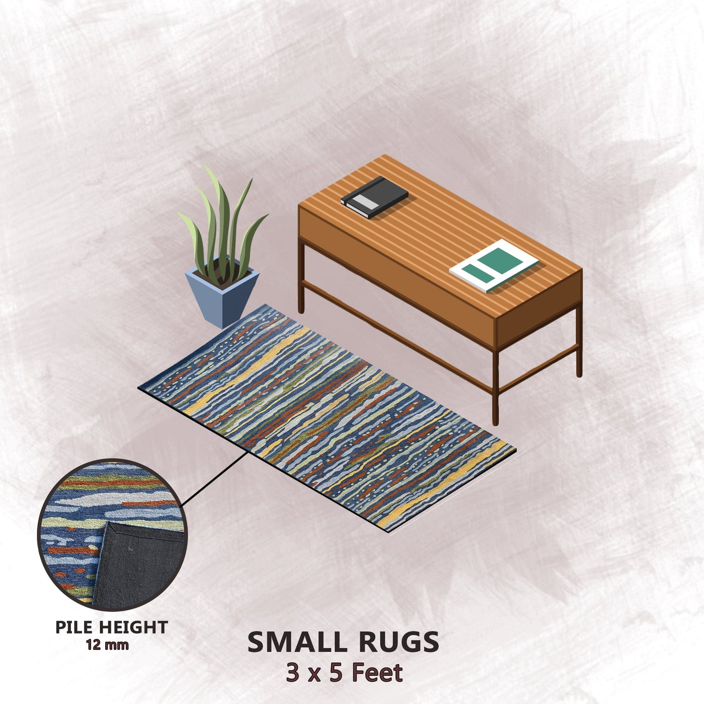Premium Hand-Tufted Rug Made of 100% Wool - Spring Coast - 3x5 Feet