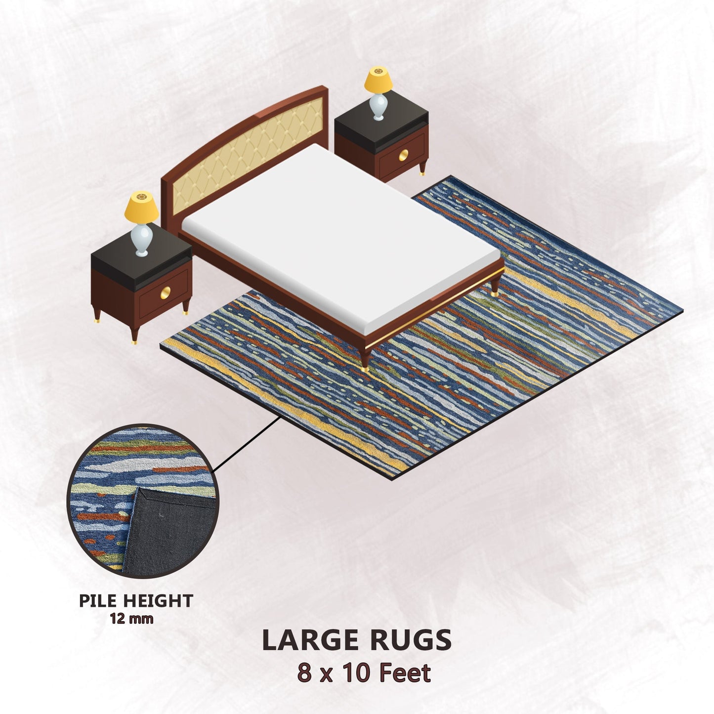 Premium Hand-Tufted Rug Made of 100% Wool - Spring Coast - 8x10 Feet