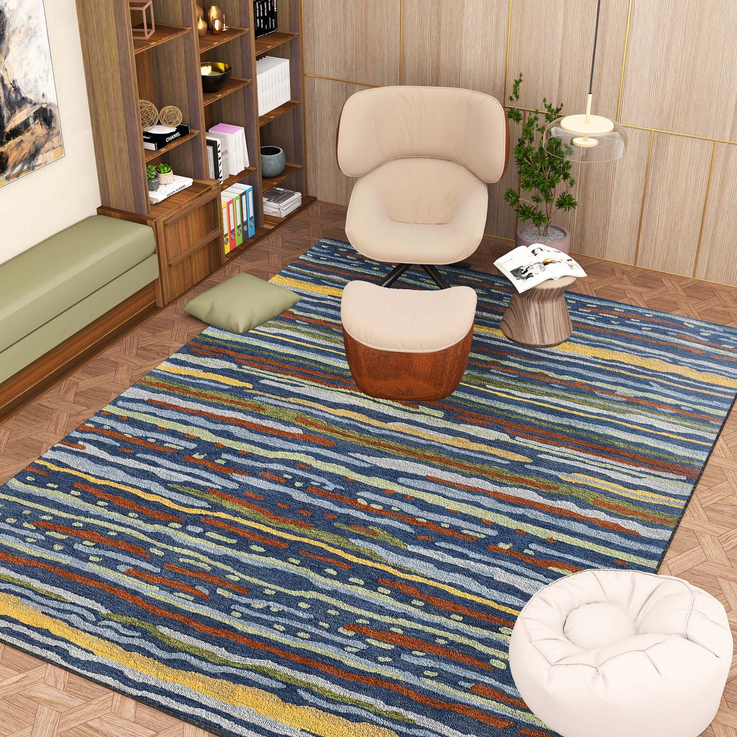 Premium Hand-Tufted Rug Made of 100% Wool - Spring Coast - 8x10 Feet