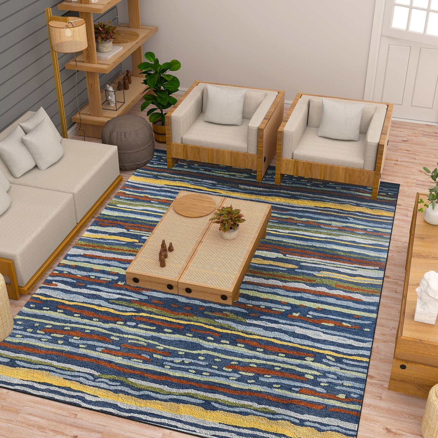 Premium Hand-Tufted Rug Made of 100% Wool - Spring Coast - 8x10 Feet