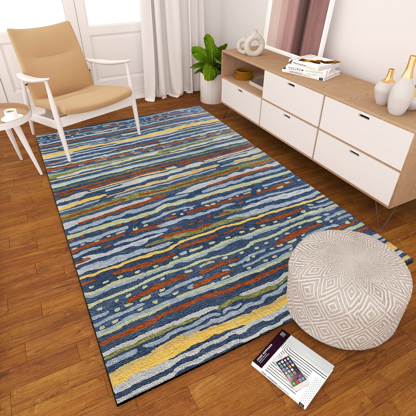 Premium Hand-Tufted Rug Made of 100% Wool - Spring Coast - 3x5 Feet
