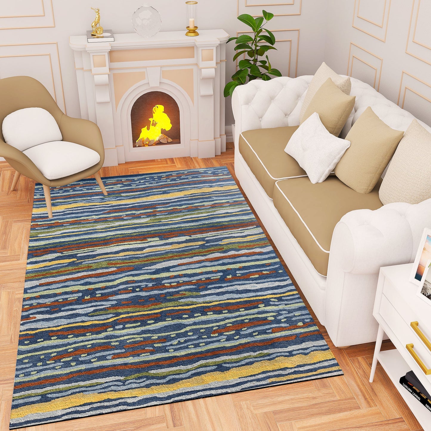 Premium Hand-Tufted Rug Made of 100% Wool - Spring Coast - 6x9 Feet