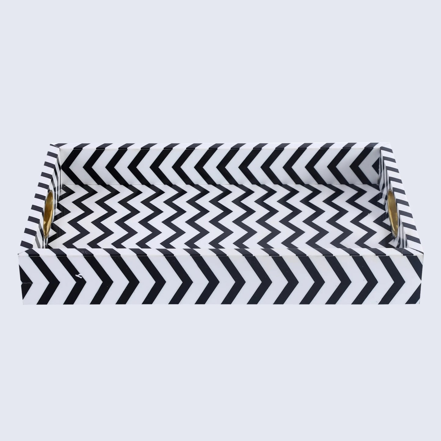 Decorative Tray Optique Safari Pattern Resin Inlay Collection in 11x17