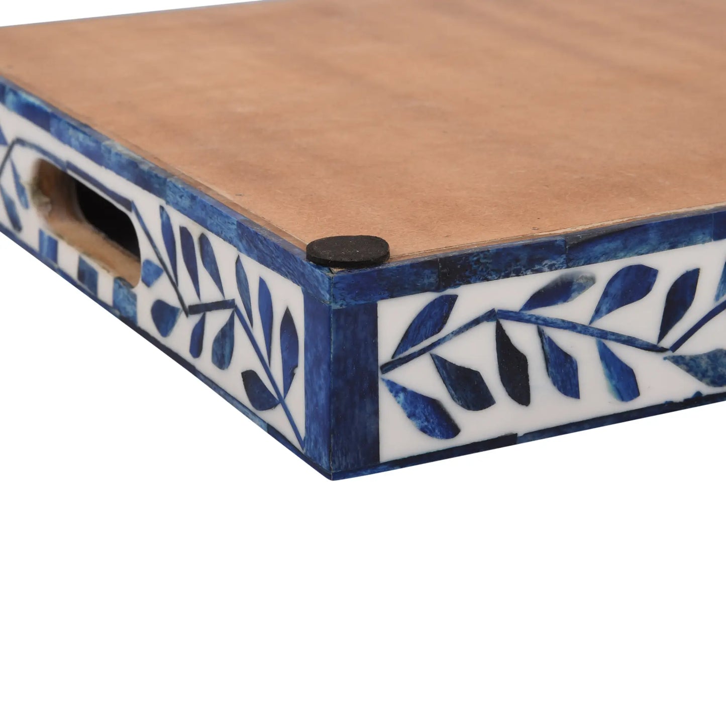 Decorative Tray Alhambra Azul Pattern Bone & Resin Inlay Collection in 2 Sizes