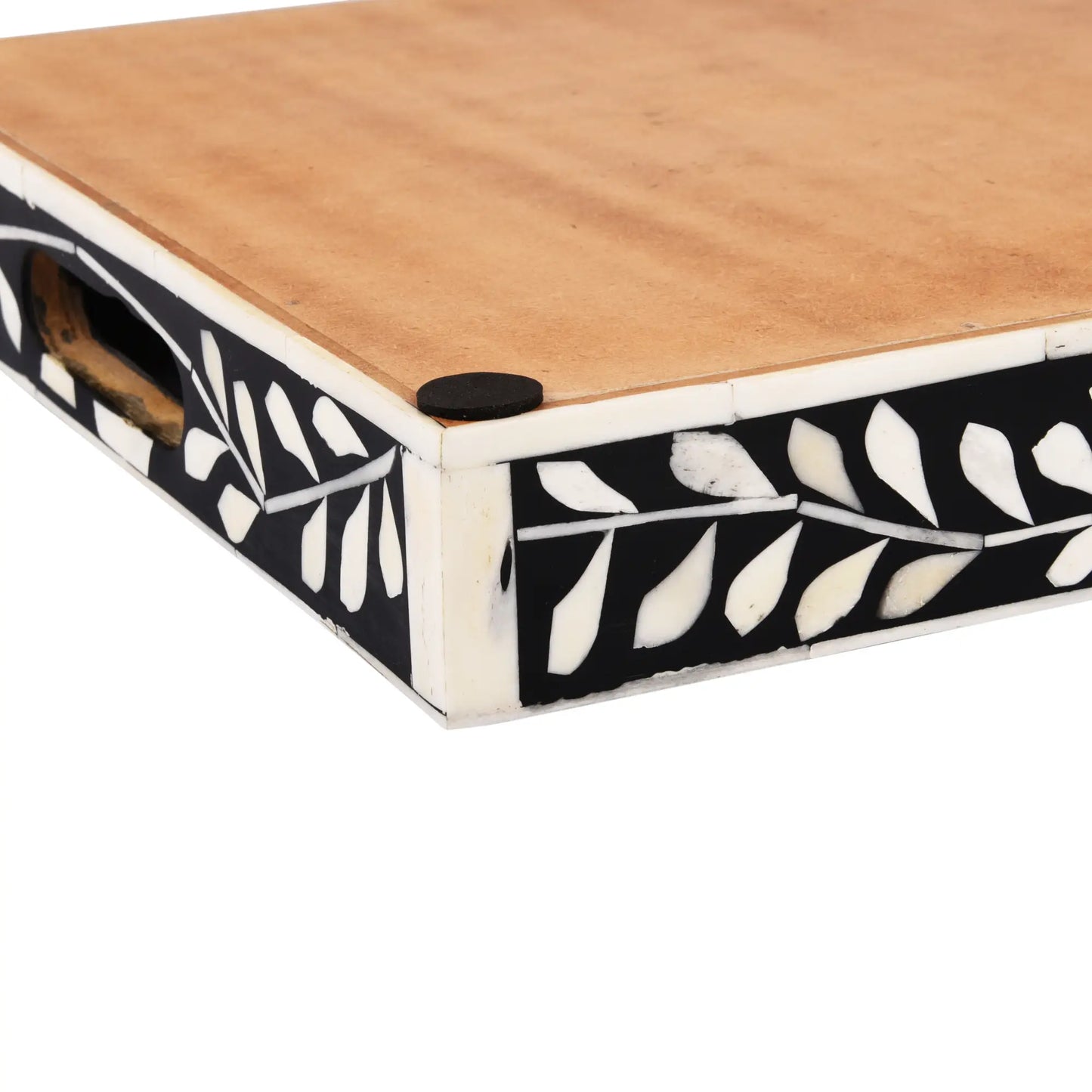 Decorative Tray Alhambra Negra Pattern Bone & Resin Inlay Collection in 2 Sizes