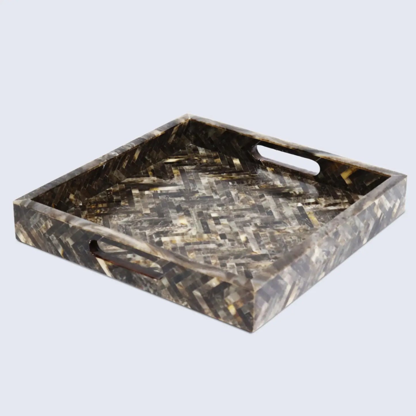 Decorative Tray Discovery Fantazia Pattern Resin Inlay Collection in 2 Sizes