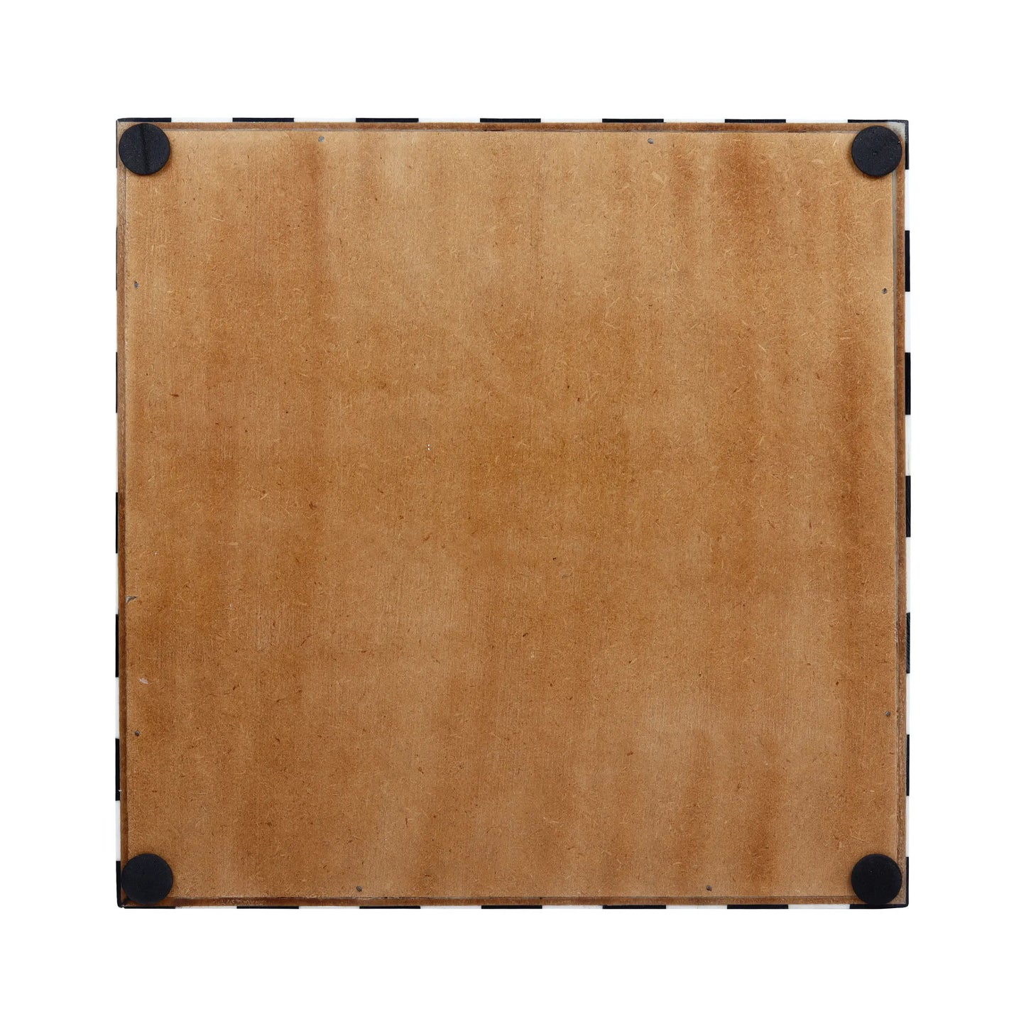 Decorative Tray Illusion Check Pattern Resin Inlay Collection in 12x12, Black & White