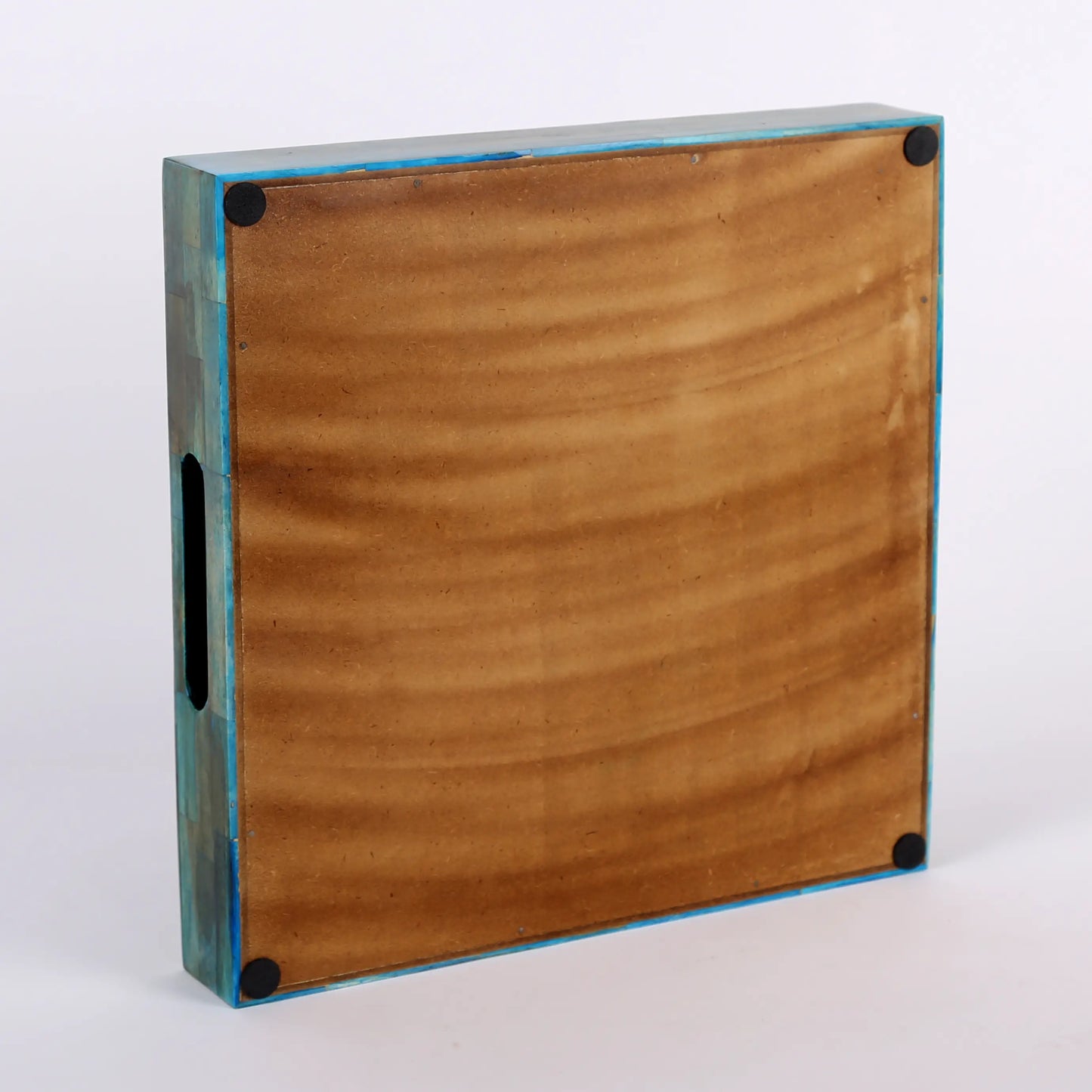 Decorative Tray Verdigris Pattern Bone Inlay Collection in 12x12 inches